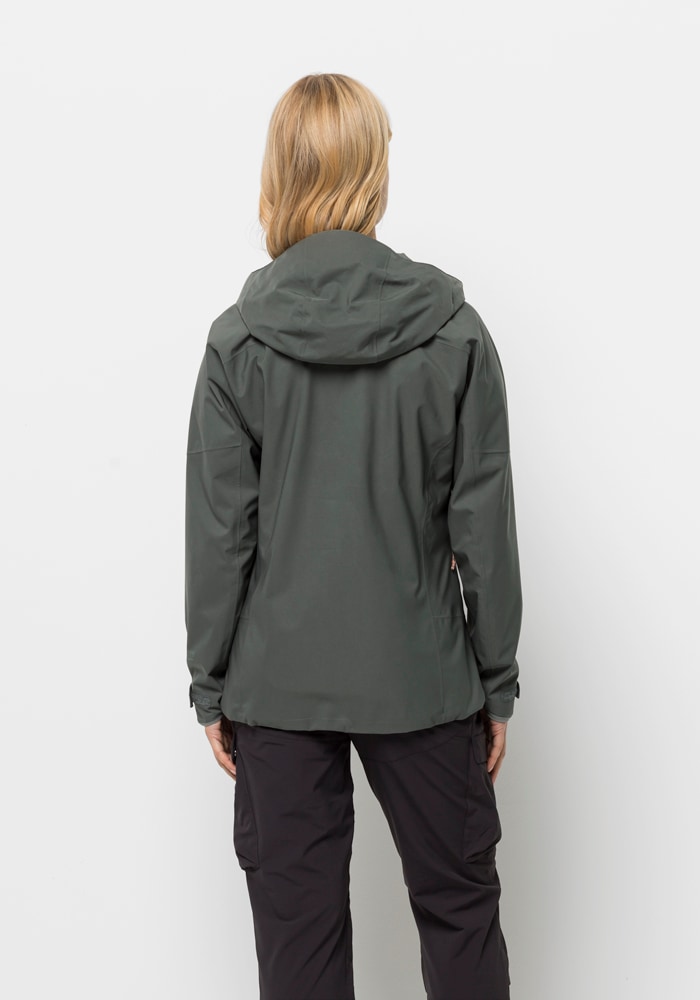 Jack Wolfskin Outdoorjacke »KAMMWEG 2L JKT W« mit Kapuze