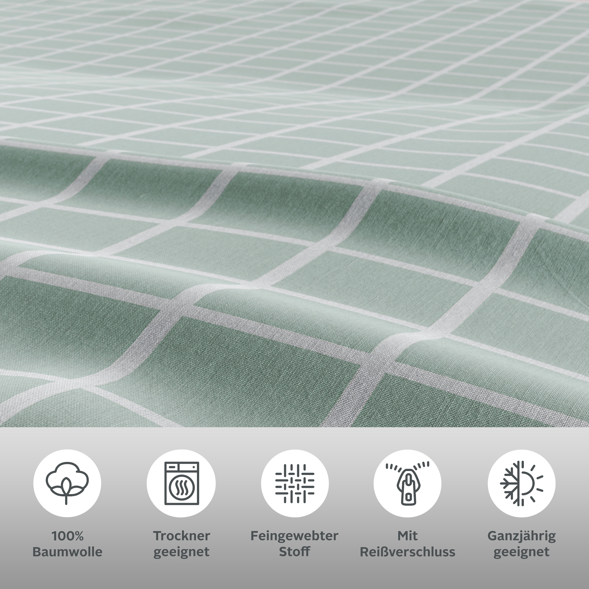 OTTO home »Eemil« 2 Stk. karierte Bettwäsche, 100% Baumwolle, ab Gr. 135x200 cm