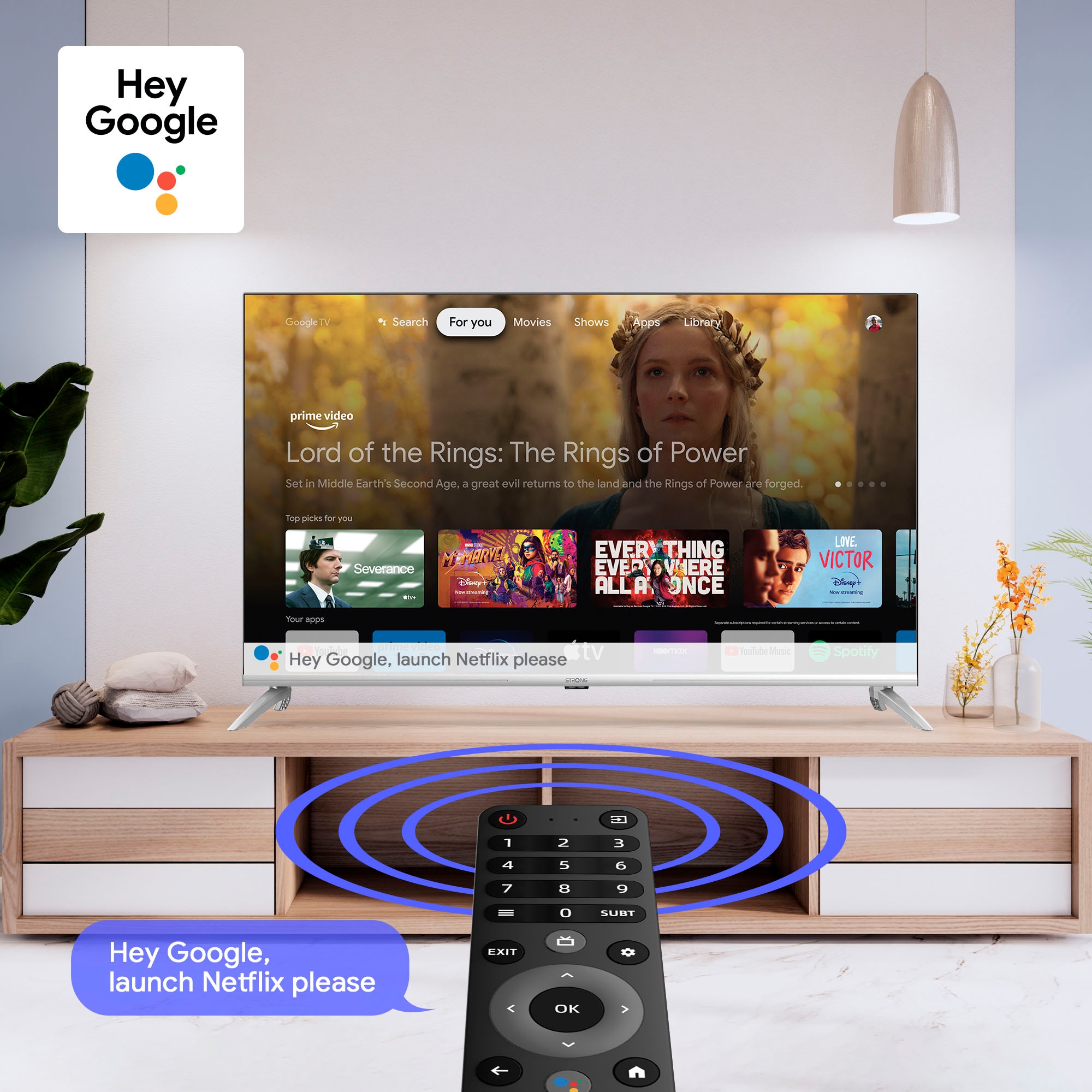 Strong LED-Fernseher »SRT 43UD6593«, 4K Ultra HD, Android TV-Smart-TV