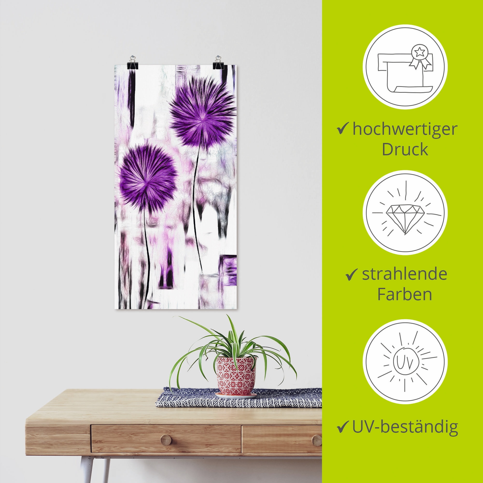 Artland Wandbild »Blumen«, Blumen, (1 St.), als Alubild, Leinwandbild, Wandaufkleber oder Poster in versch. Größen