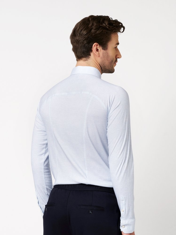 DESOTO Langarmhemd »Casual Kent 1/1« Jerseyhemd, Kentkragen, Slim Fit