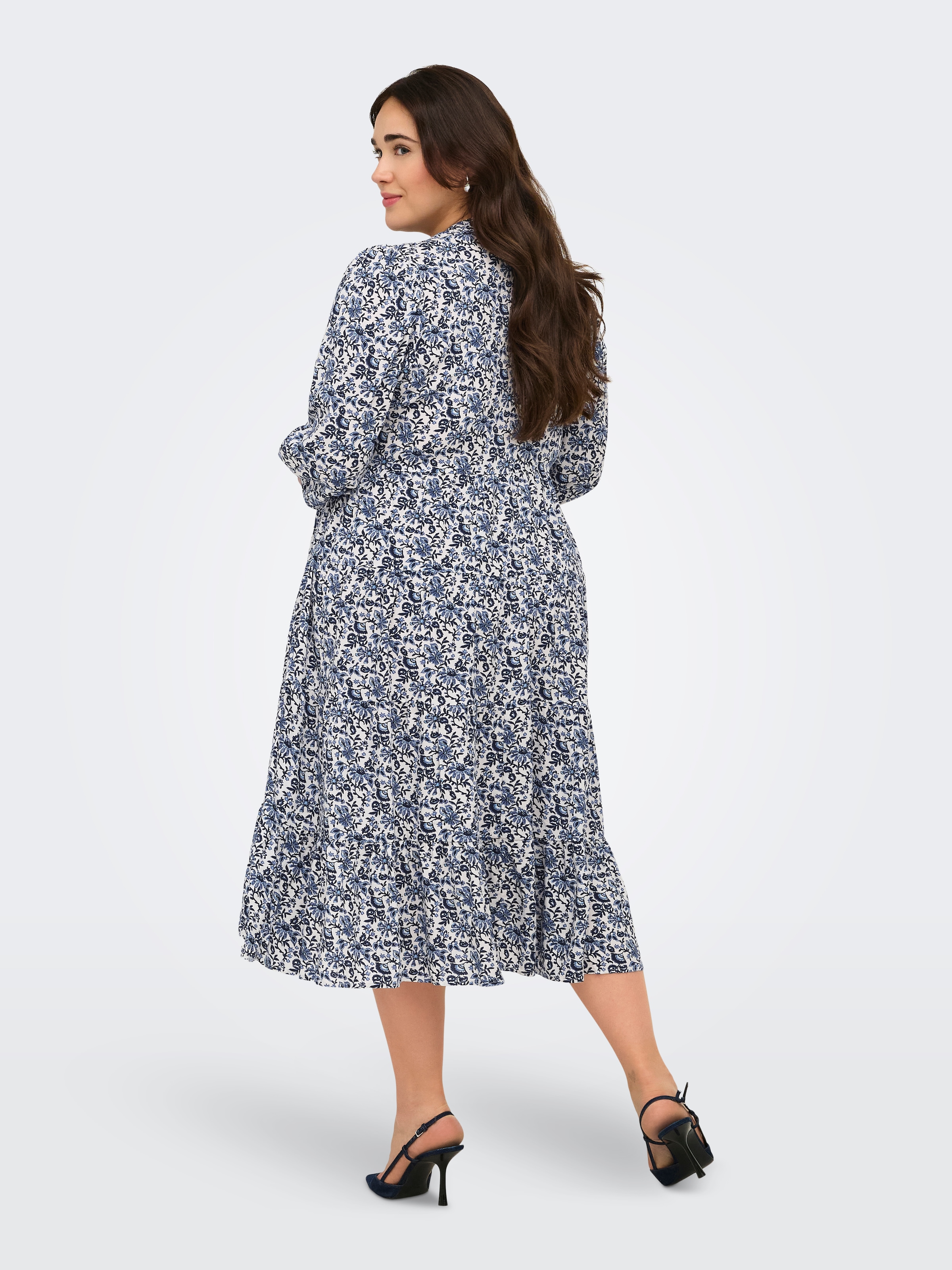 ONLY CARMAKOMA Tunikakleid »CARMILANA 3/4 DRESS WVN NOOS« Sommerkleid aus Viskose, lockere Passform