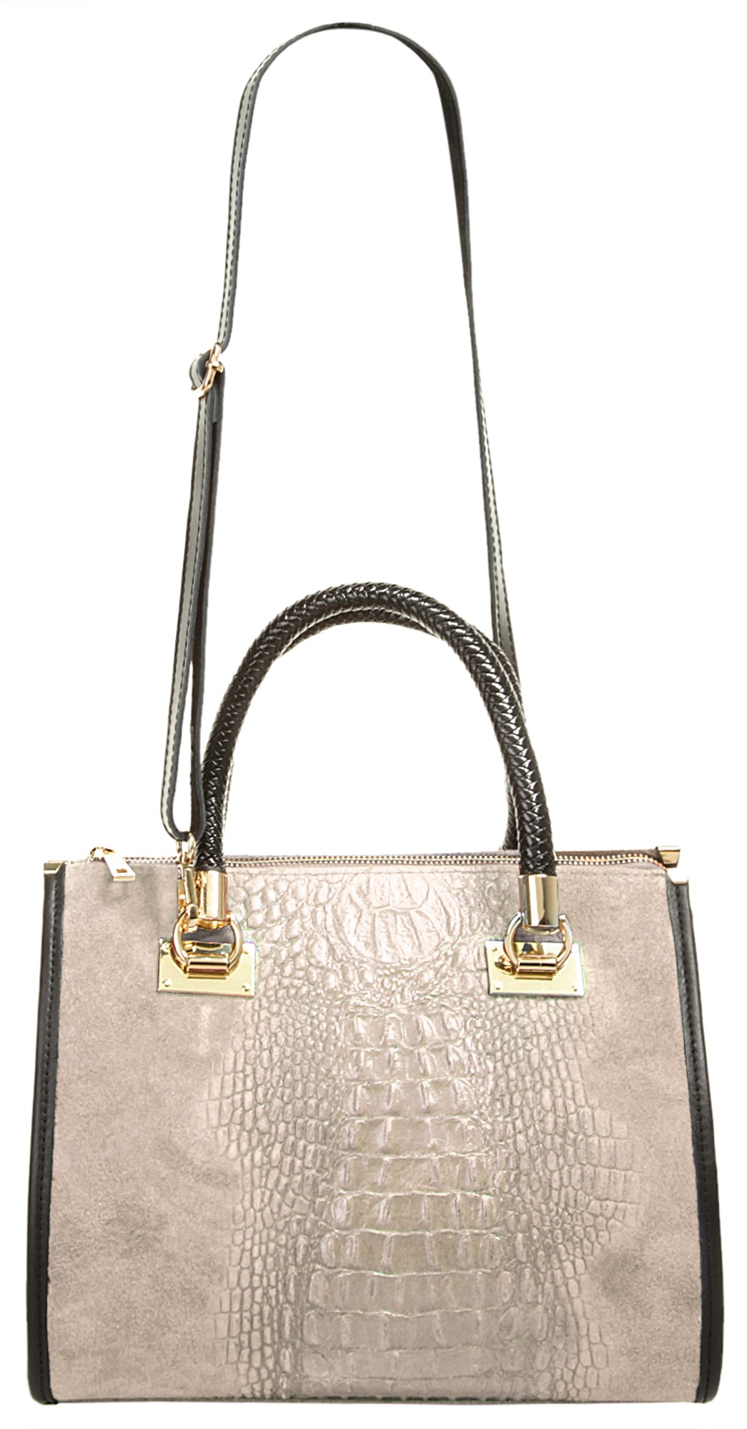 Cluty Henkeltasche, echt Leder, Made in Italy