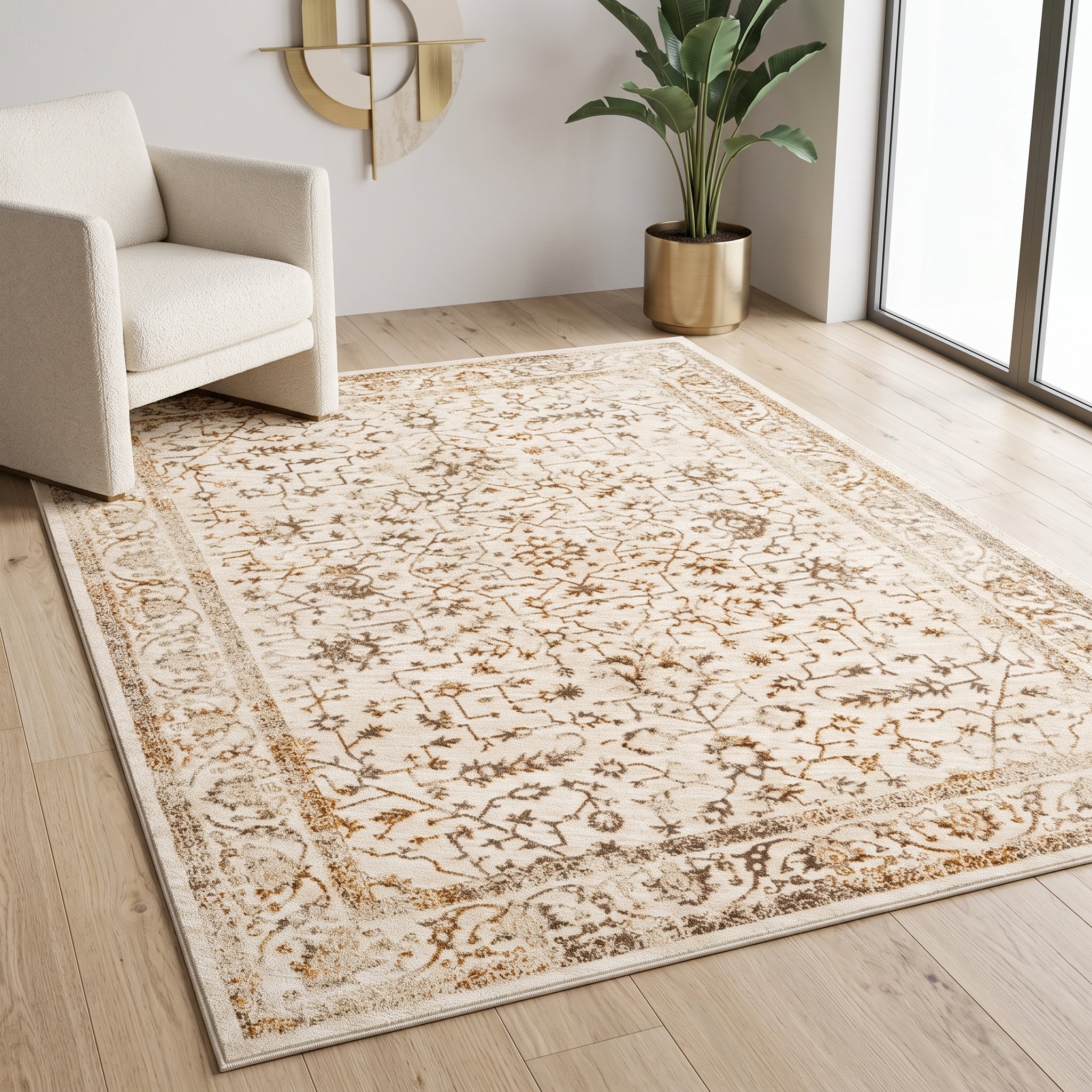 OTTO home Teppich »Amira, orientalisches Design« rechteckig 11 mm Höhe mit Bordüre, elegant, Vintage Optik, Wohnzimmer, Schlafzimmer