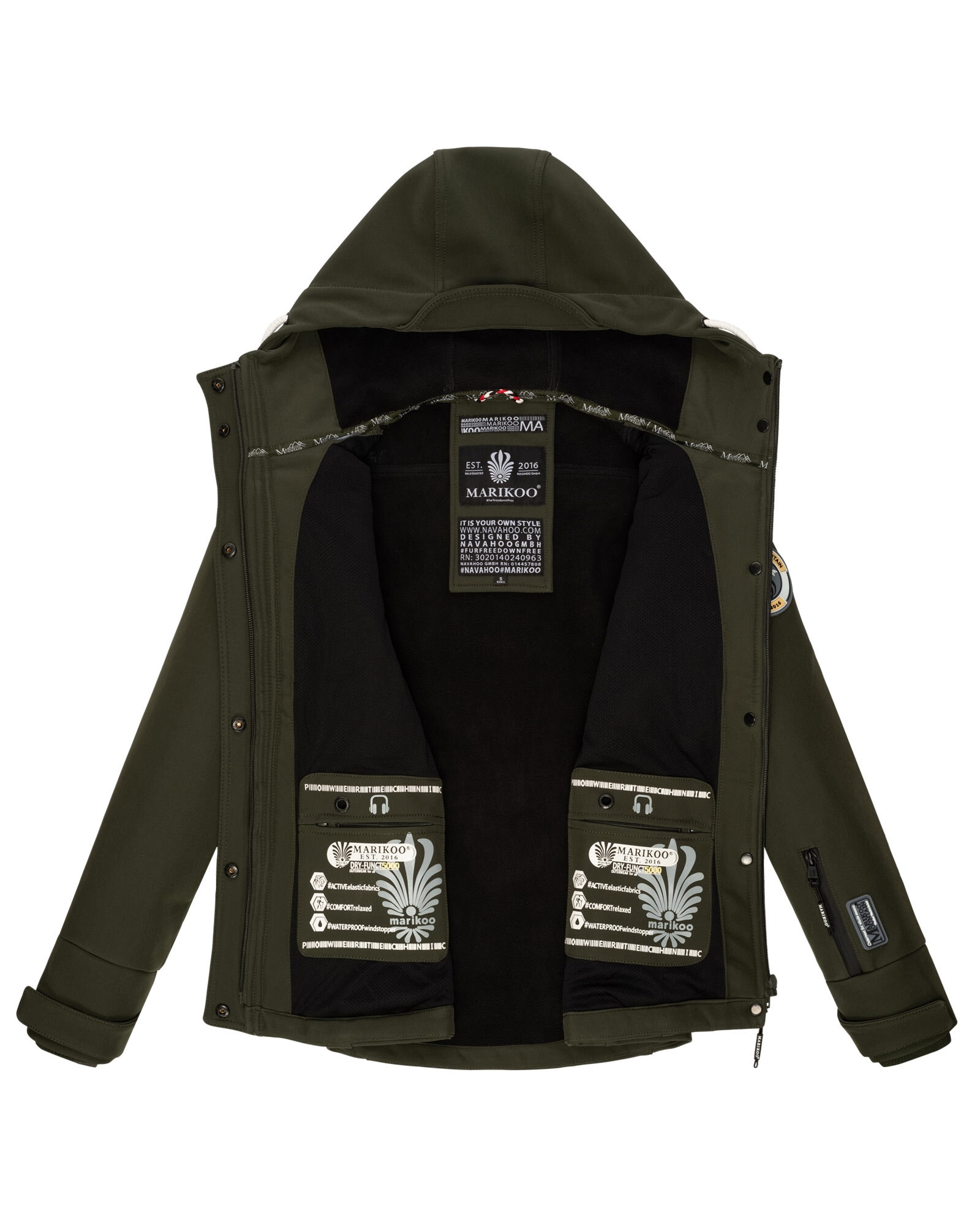 Marikoo Softshelljacke »Marikoo Kleinezicke Damen Softshell Jacke B864«