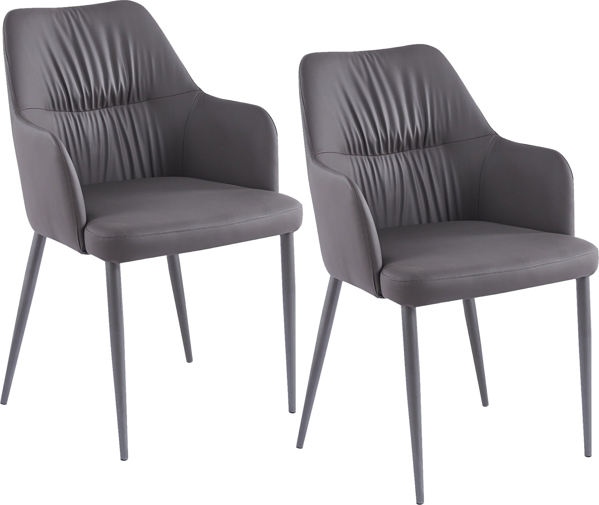 Kayoom Polsterstuhl »Stuhl Merit 125 2er-Set, bequemer Sitzkomfort, Handarbeit« (Set) 2 Stk.Bequem gepolstert, mit Armlehne, Handmanufaktur