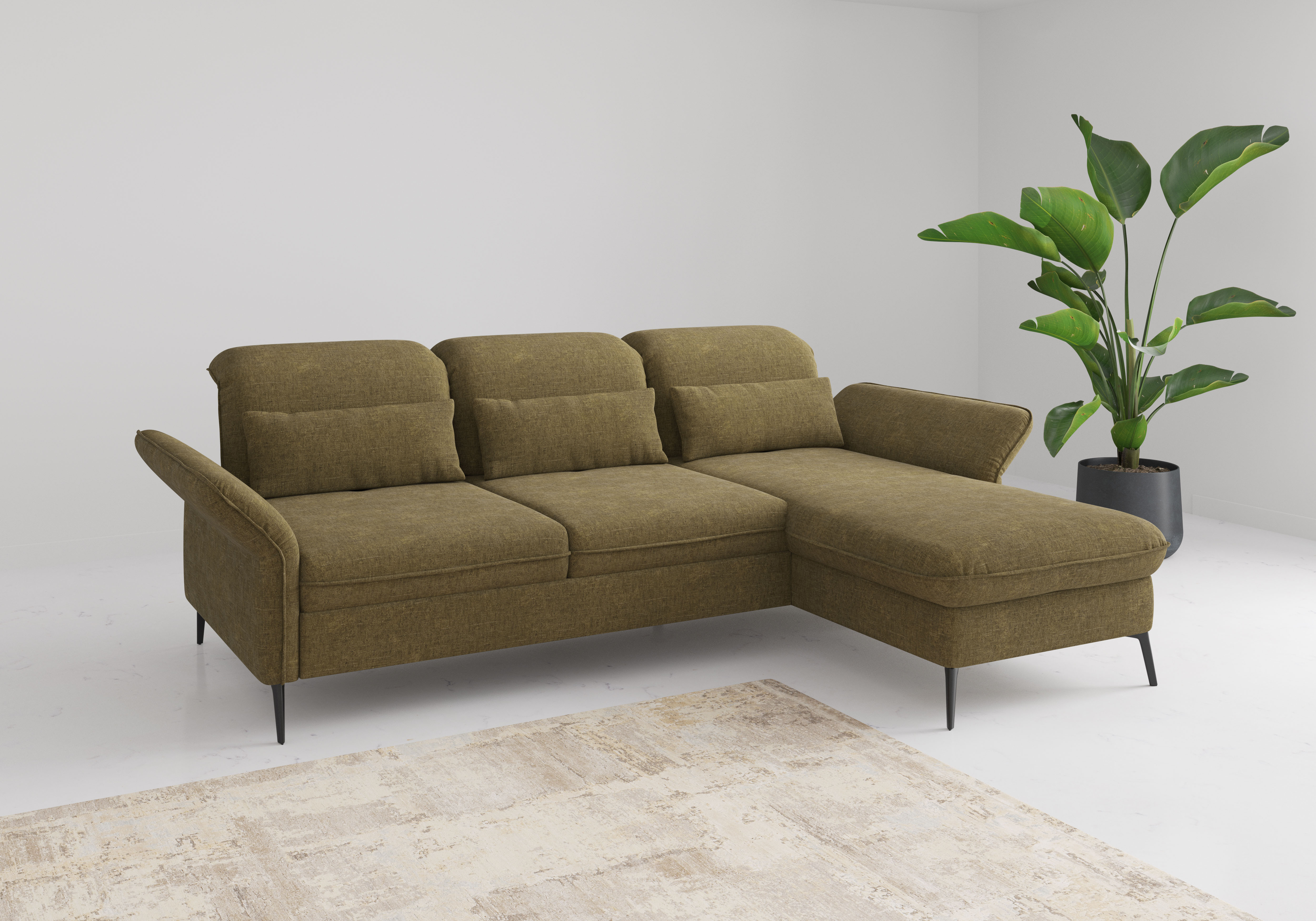 sit&more Ecksofa "Emely, inkl. Sitztiefenverstellung" wahlweise mit Schlaffunktion,Bettkasten,Kopf- & Armteilverstellung
