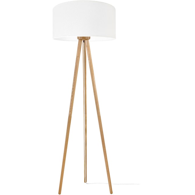 Leonique Stehlampe »Elibana«, 1 flammig-flammig, Dreibein Massivholz,  hochwertigem Schirm, Skandinavischer Stil online bei UNIVERSAL