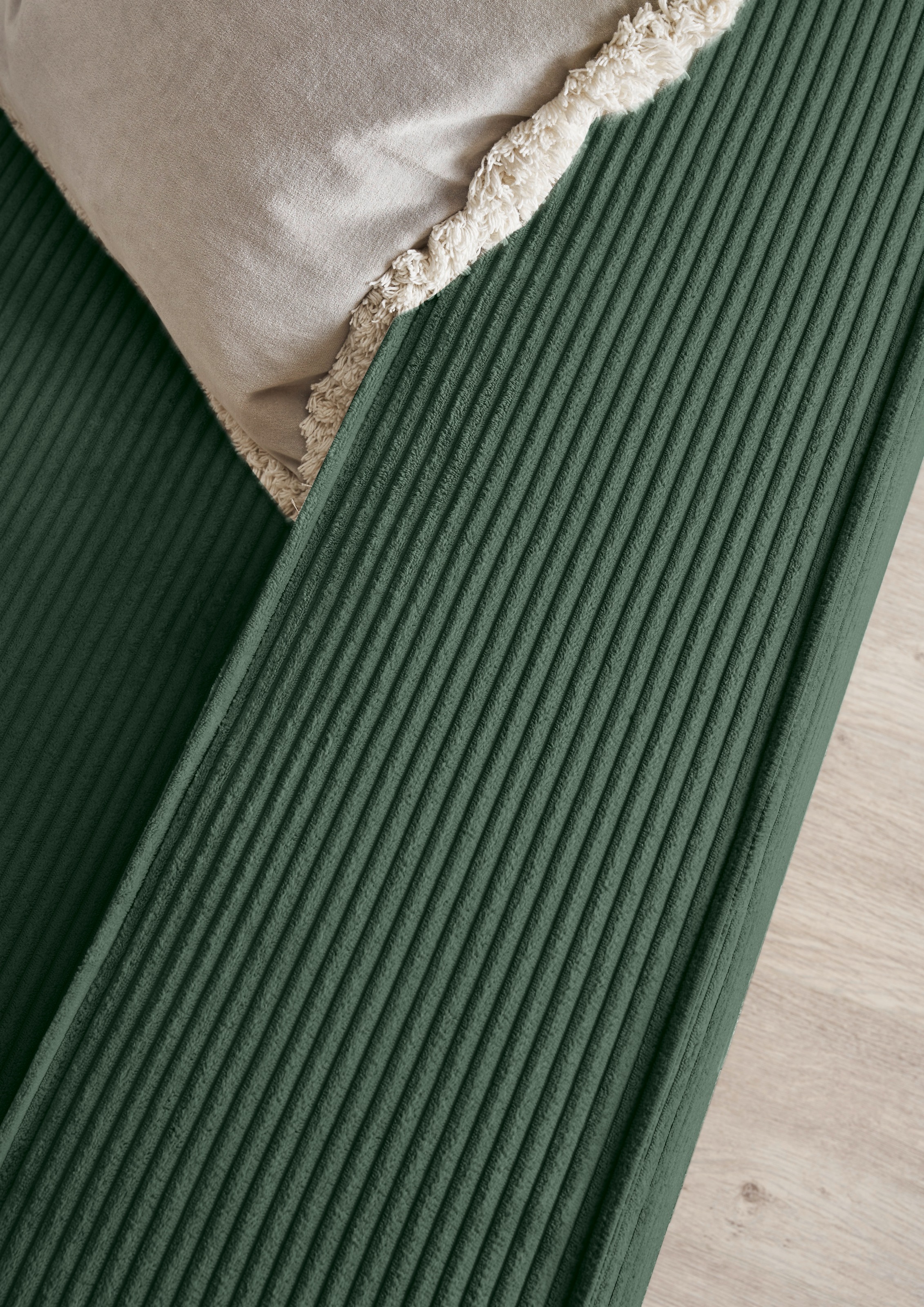Home affaire Big-Sofa »NEU: SHERWOOD XXL, Big-Sofa (316cm), extra tiefe Sitzfläche 95 cm«, bequemer Sitzkomfort, Cord u. Leinenoptik, Kedernaht