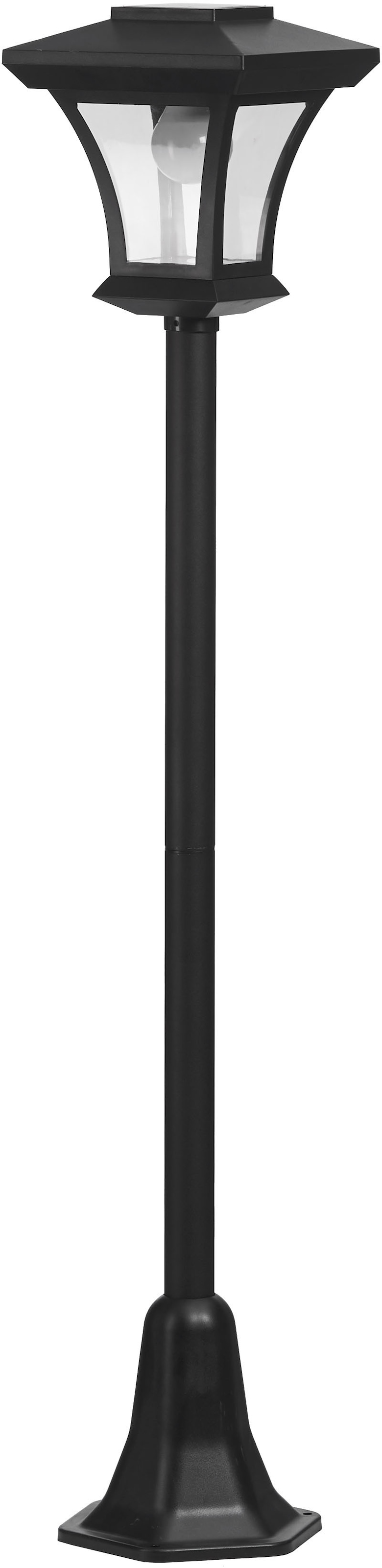 IC Gardenworld LED Außen-Stehlampe »Solar Gartenlaterne 120cm im Straßenlaternen Design« LED-Modul Warmweiß Lichtsensor, Akkulampe, Lampe ohne Kabel, Solarleuchte, Stehlampe
