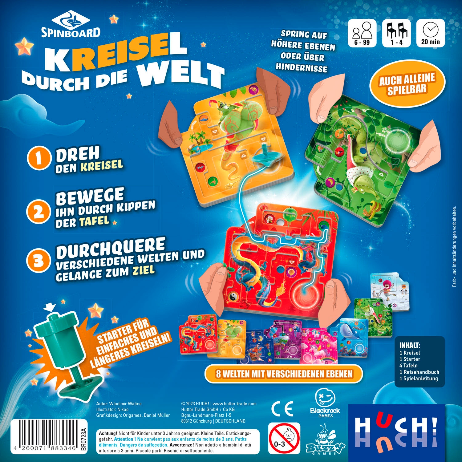 HUCH! Spiel »Kreisel durch die Welt«