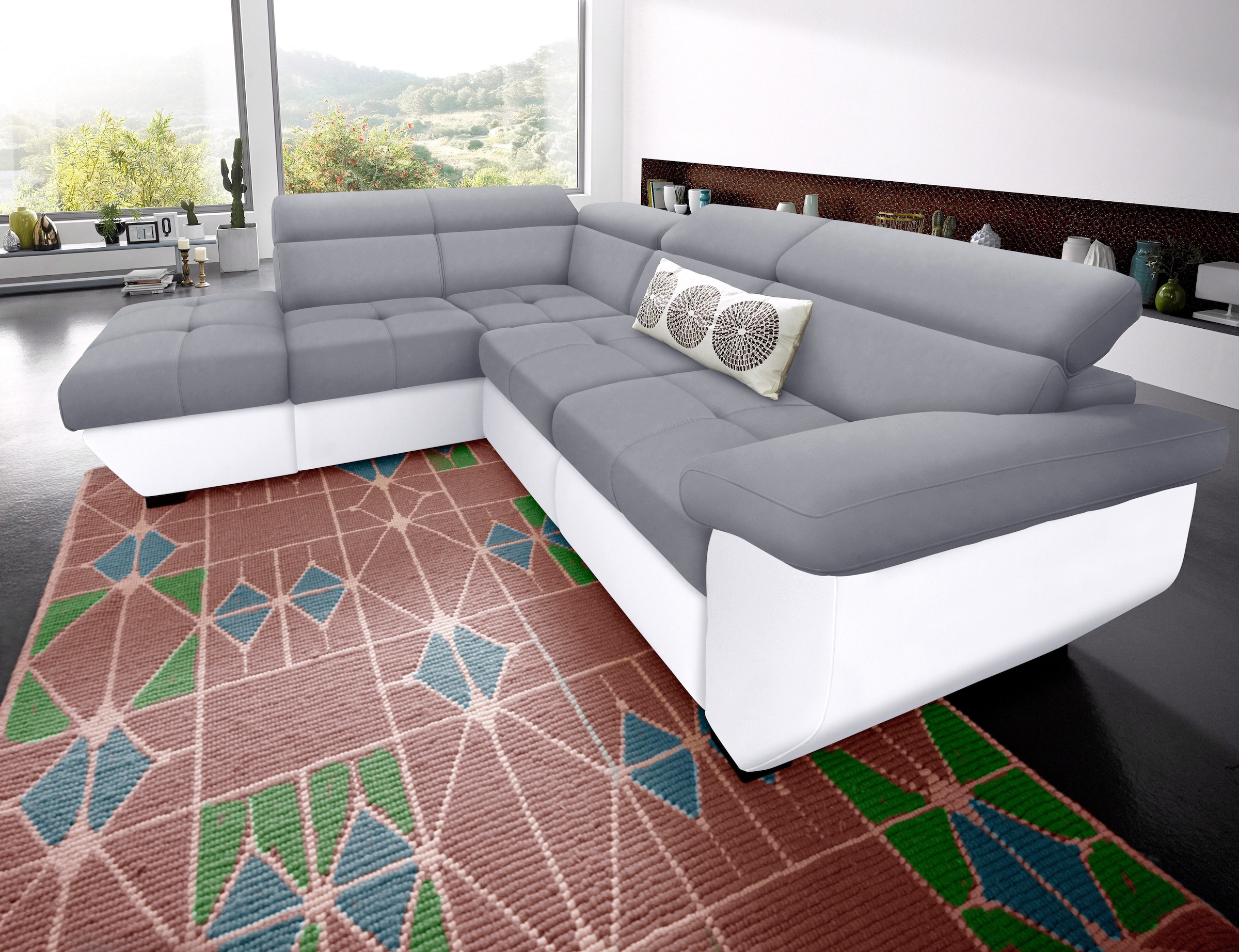 COTTA Ecksofa »Speedway L-Form«, mit Kopfteilverstellung, wahlweise mit Bettfunktion und Bettkasten