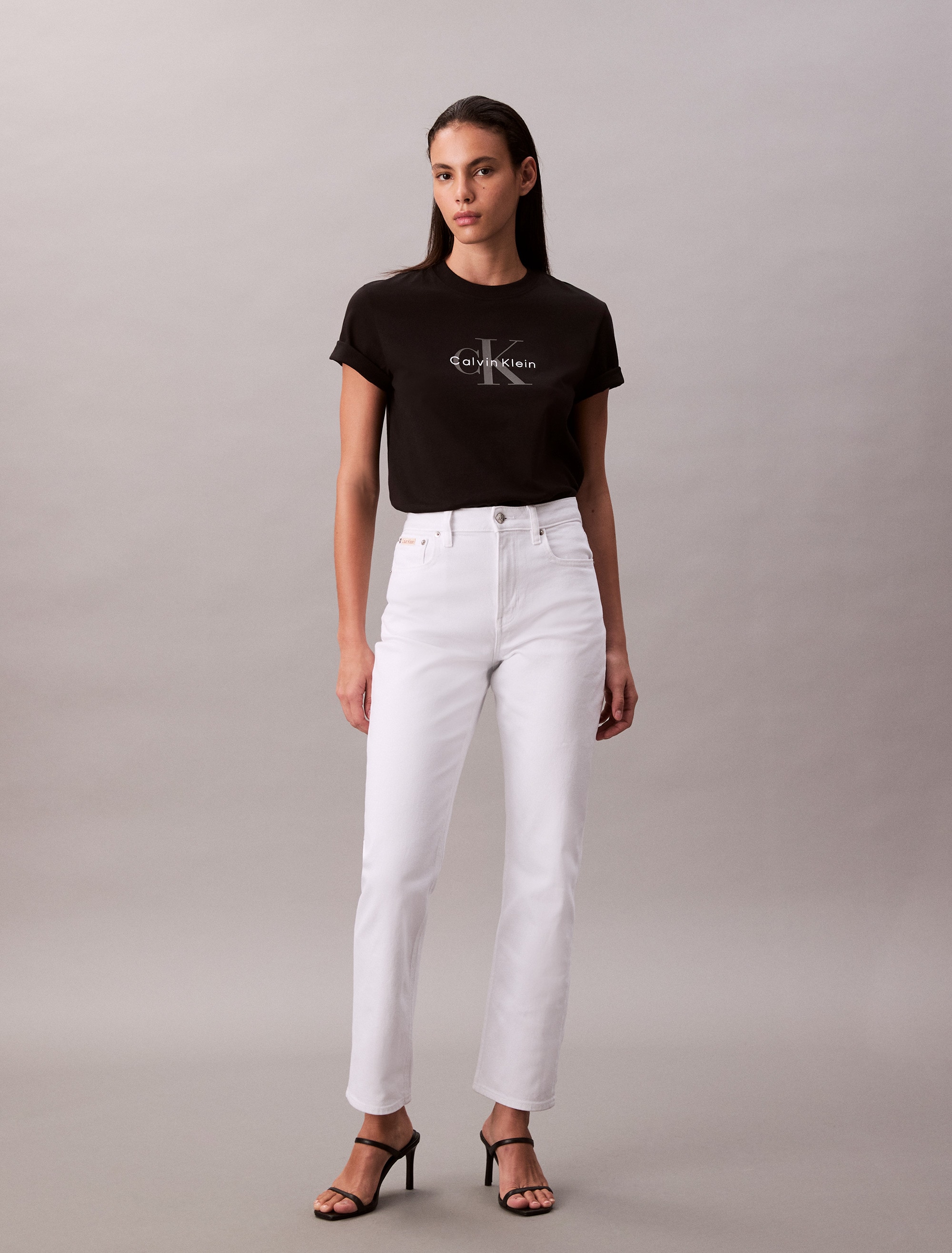 Calvin Klein Jeans T-Shirt »HERO SS CLASSIC MONOLOGO CNECK T«, mit großem CK-Print