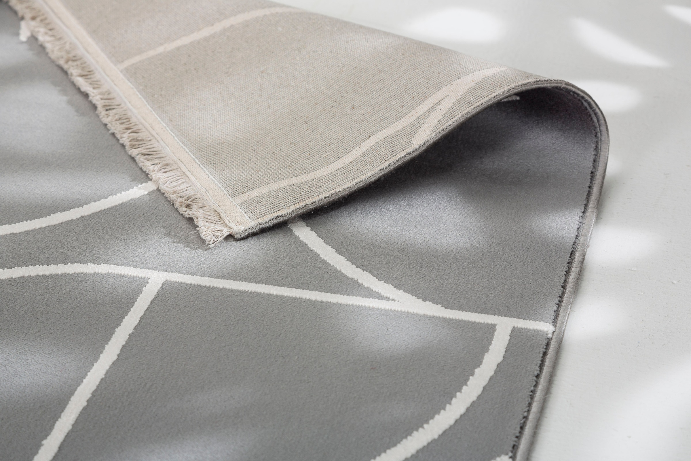 SCHÖNER WOHNEN-Kollektion Teppich »Magic 6104«, rechteckig, 7 mm Höhe, Hoch Tief Struktur, mit Viskose, weich und glänzend