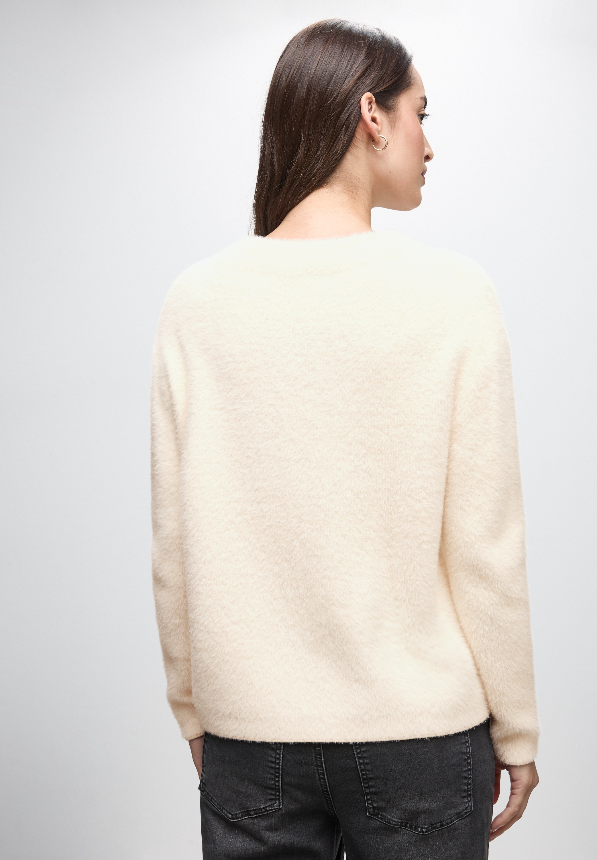 STREET ONE Rundhalspullover in softer Federgarn-Qualität