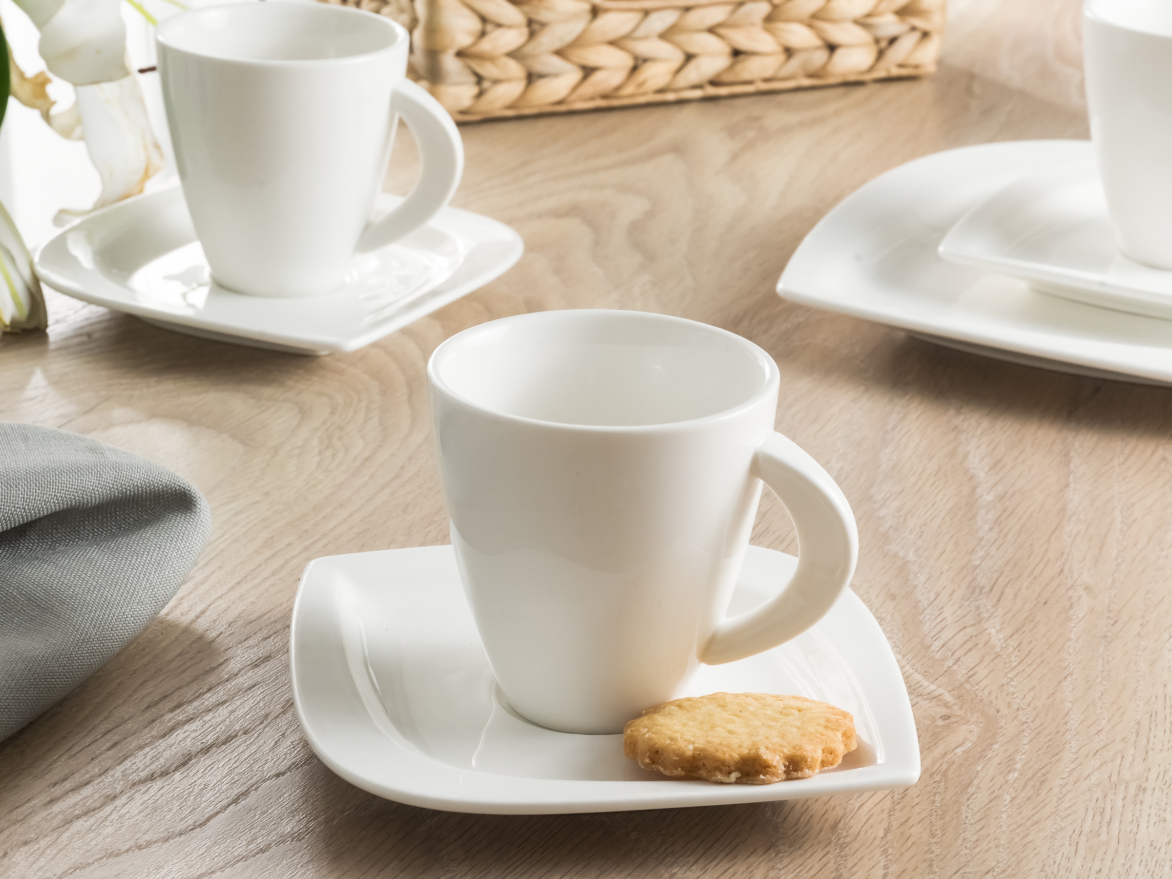 CreaTable Kaffeeservice »Melbourne«, (Set, 18 tlg.), extravagante Form