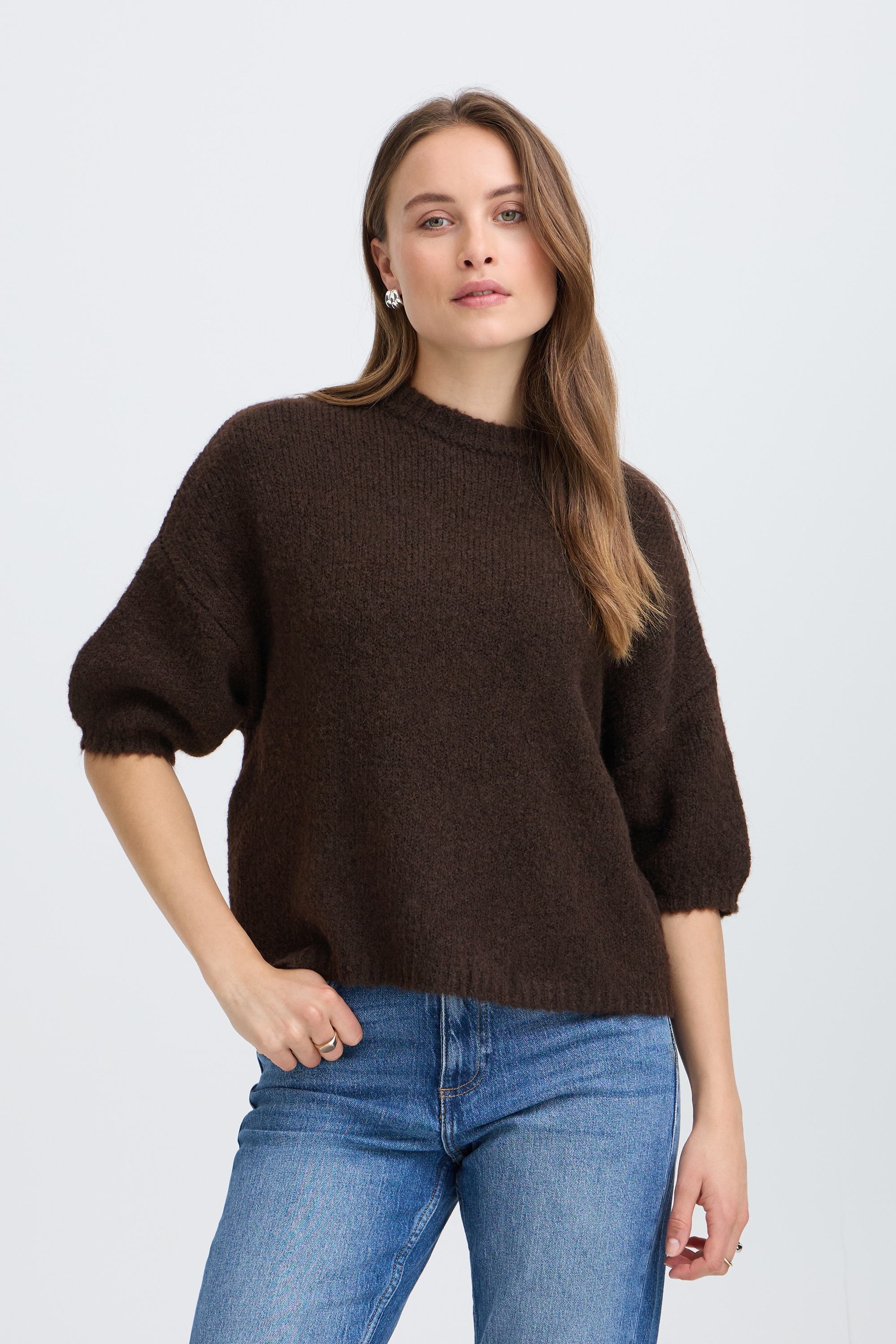 b.young Kurzarmpullover »Damen Strickpullover halbarm BYOTIA«