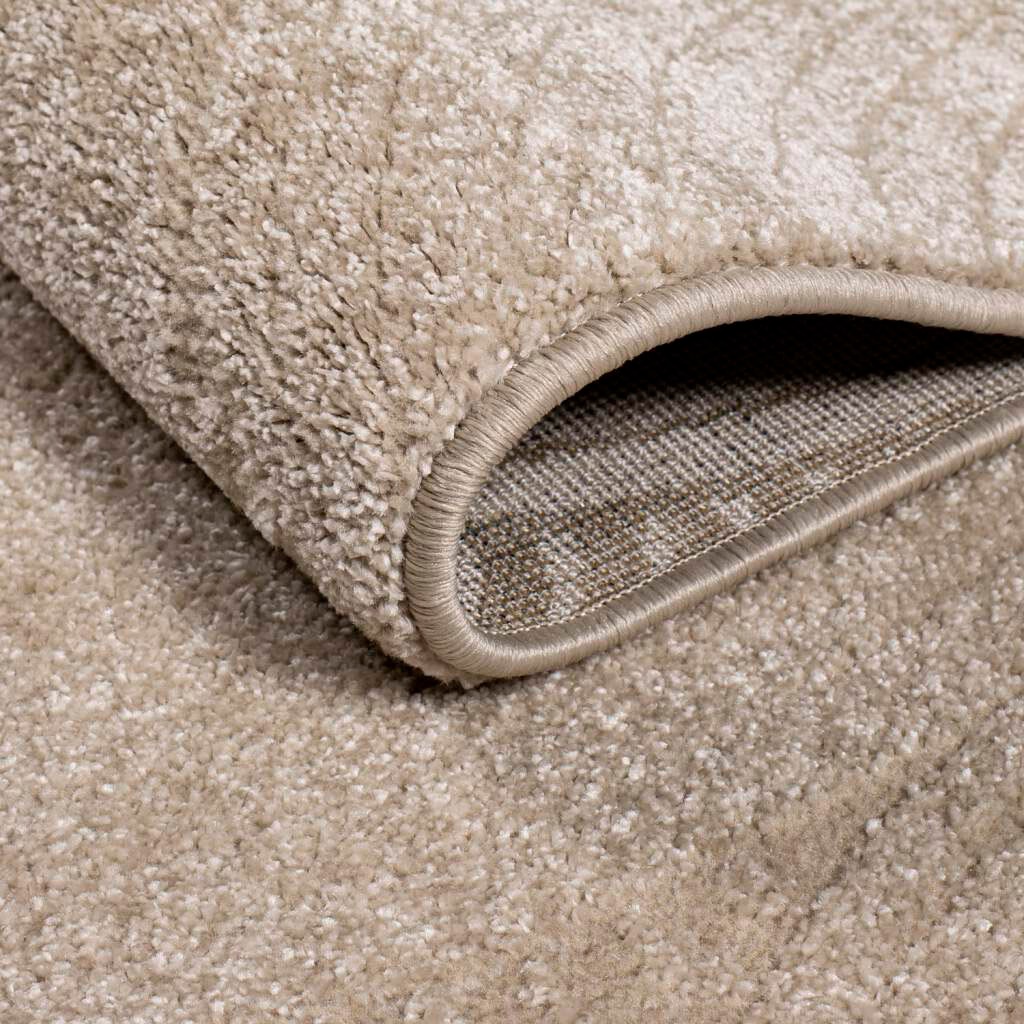 Carpet City Teppich »Friseé-Teppich FANCY 647«, rechteckig, 12 mm Höhe, Läufer, Kurzflor,3D-Optik,Kreisförmiges Muster, Wohnzimmer