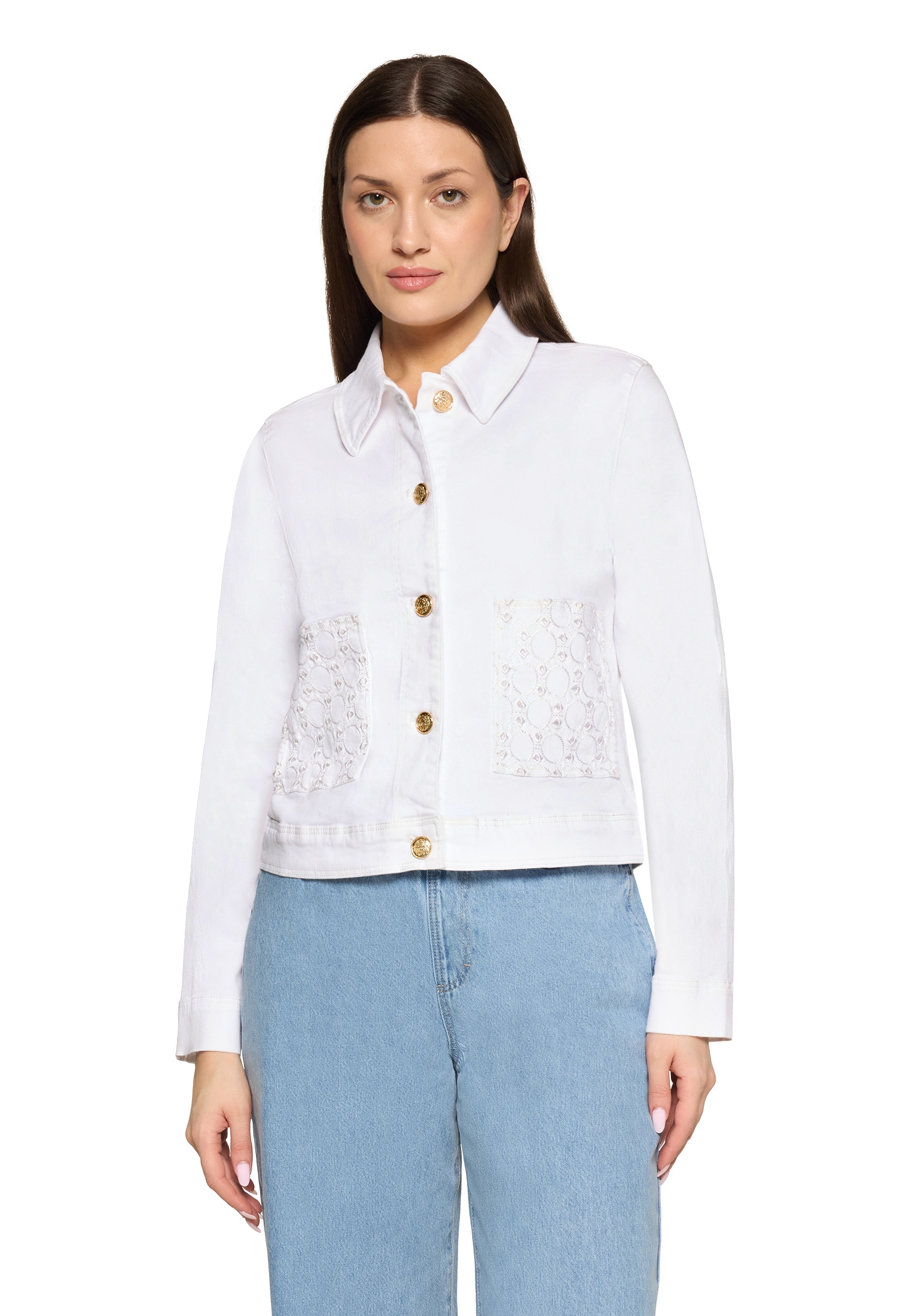 Cartoon Jeansblazer »Jeansjacke mit Lochmuster«