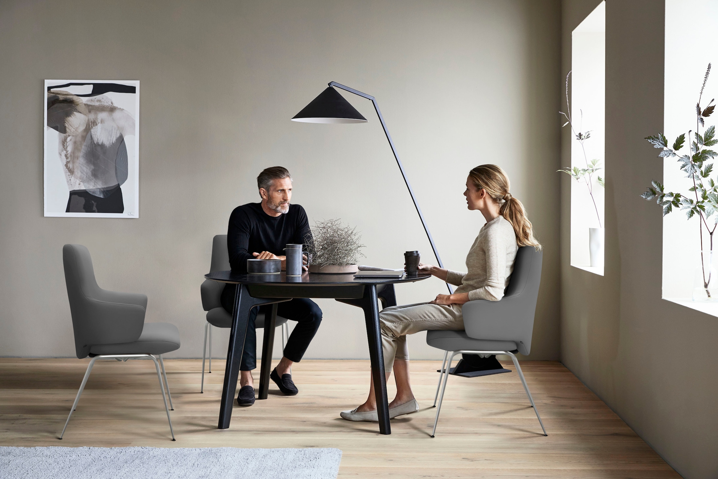 Stressless® Polsterstuhl »Laurel«, Leder BATICK, Low Back mit Armlehne, Größe L, mit Beinen aus Stahl in Chrom matt