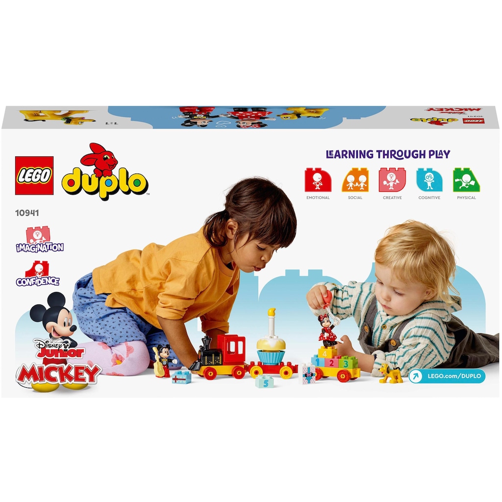 LEGO® Konstruktionsspielsteine »Mickys und Minnies Geburtstagszug (10941), LEGO® DUPLO® Disney™«, (22 St.), Made in Europe