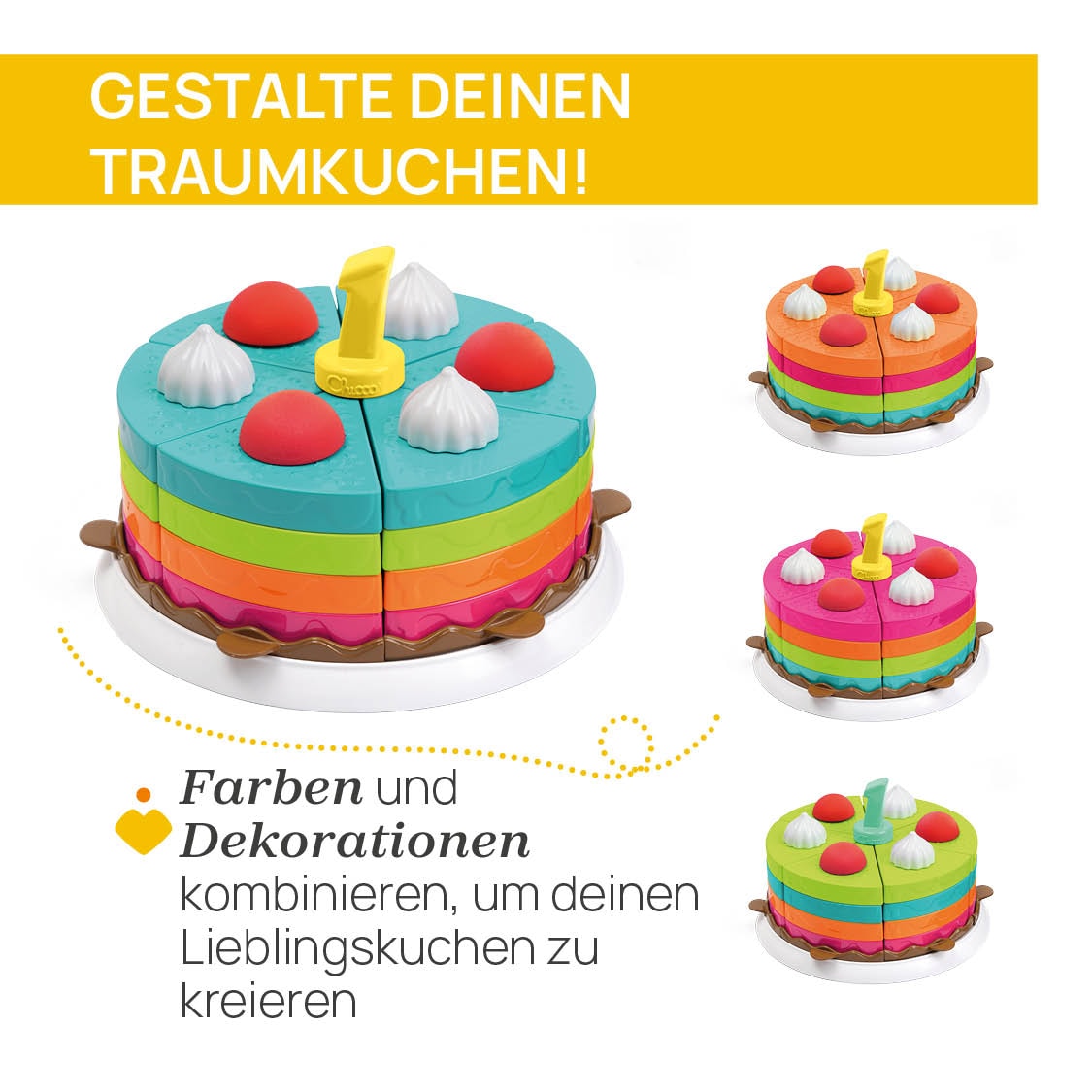 Chicco Spiellebensmittel »2In1 Torten-Kuchen-Spielset«