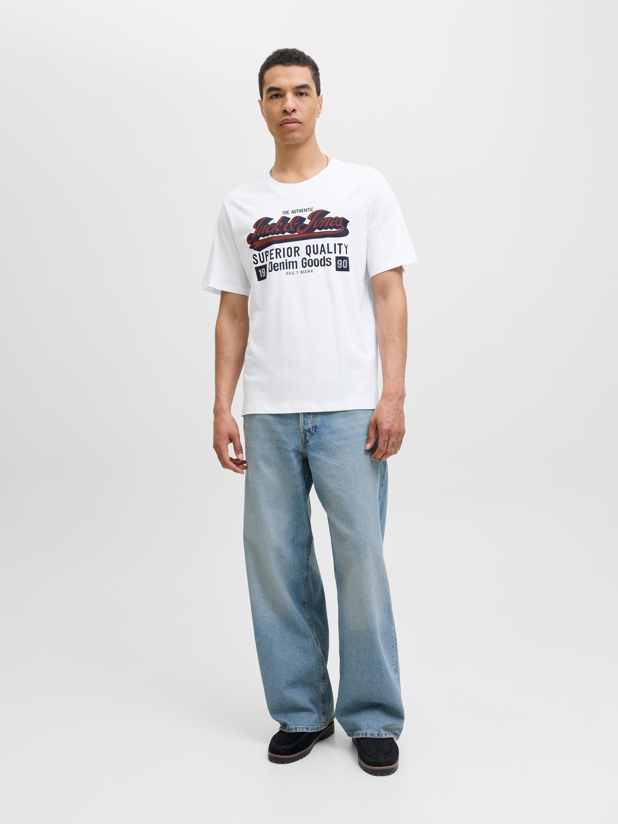 Jack & Jones Rundhalsshirt »JJELOGO TEE SS O-NECK 2 COL AW25 5PK MP«, (Packung, 5 tlg.)