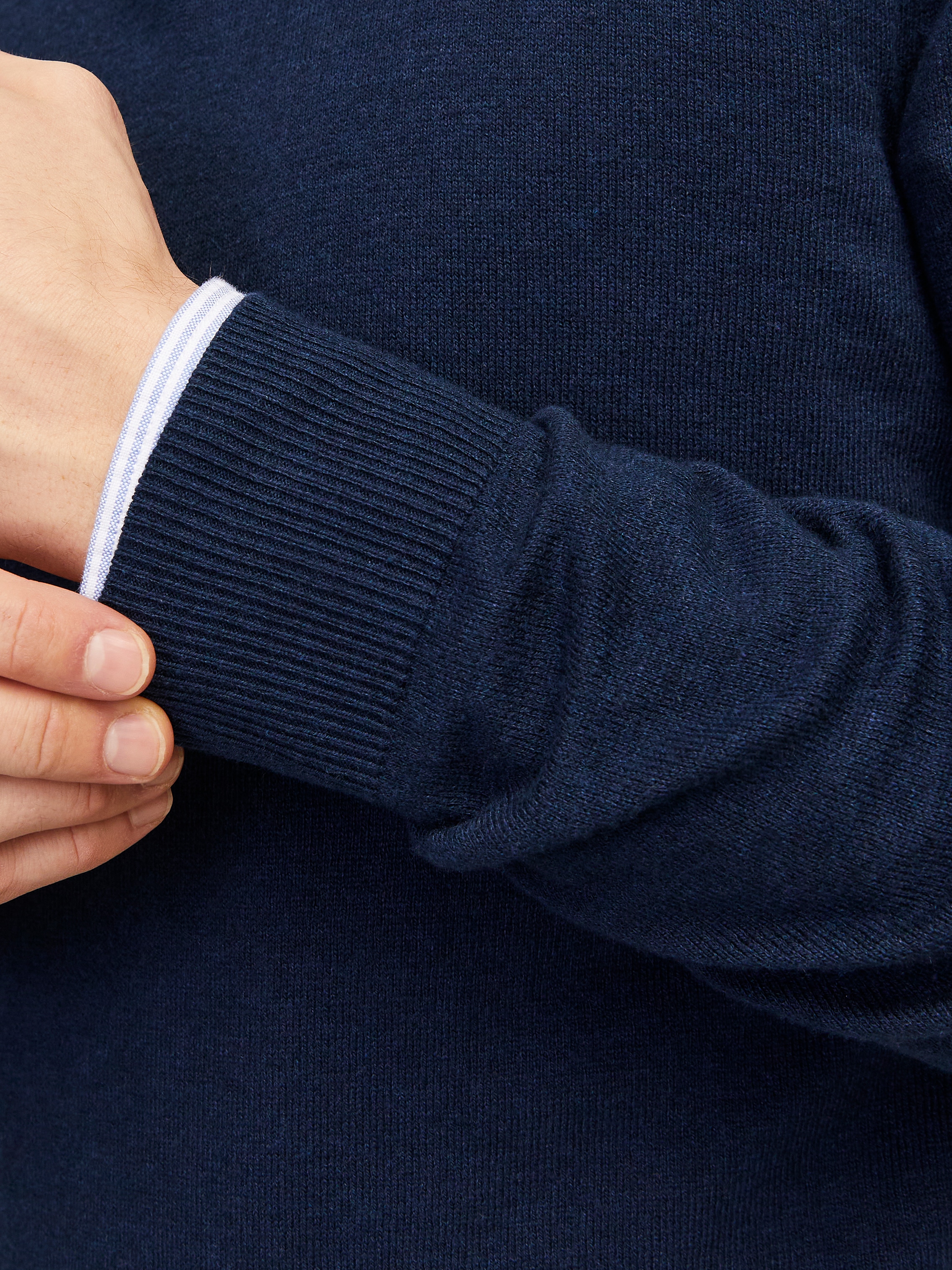 Jack & Jones Strickpullover »EMIL KNIT HALF ZIP«, mit kurzem Reißverschluss im Troyer-Look