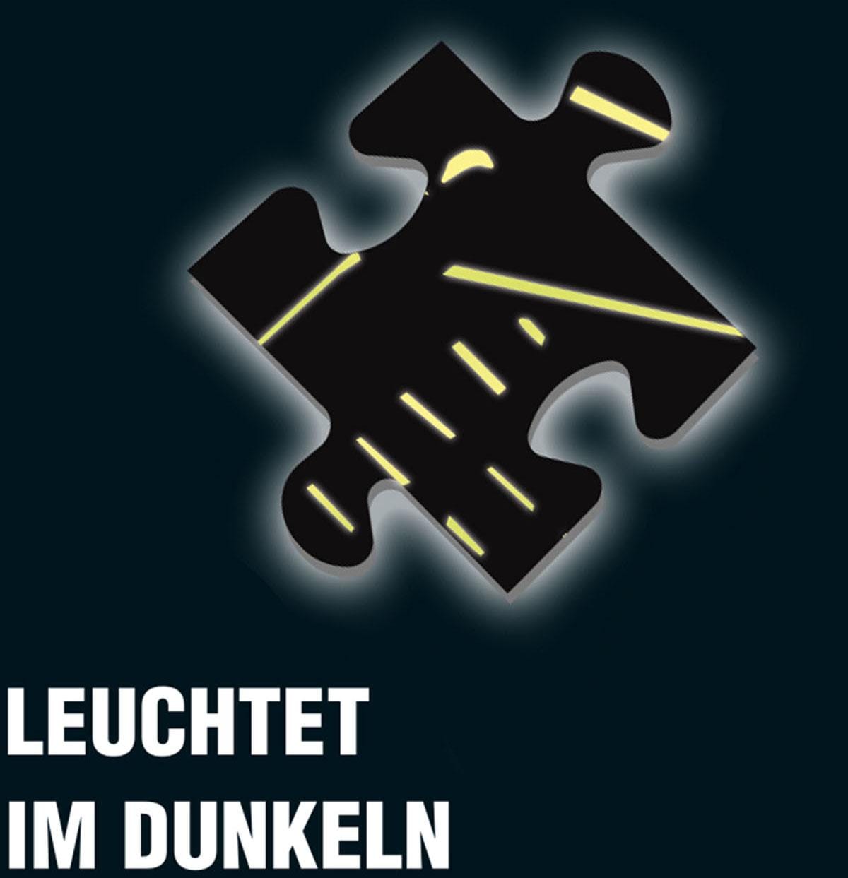 Kosmos Puzzle »Krimipuzzle Die drei ??? Kids 200 Teile / Spuk auf dem Schulfest« leuchtet im Dunkeln, Made in Germany