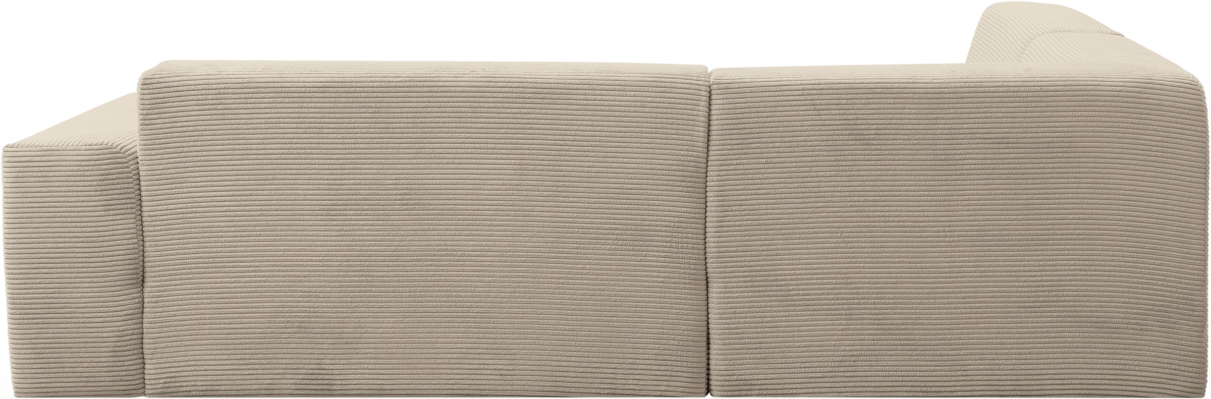 WERK2 Ecksofa »Zeus-M, tolles Sofa mit schönen Details, L-Form«, Curvy Trend Garnitur, urbane Optik, komfortable Wellenunterfederung