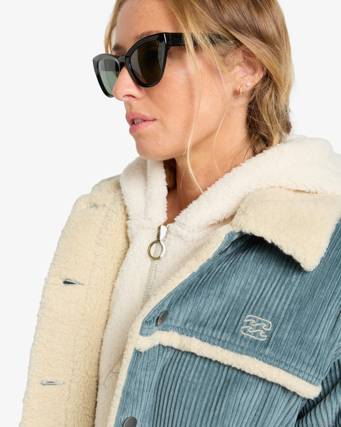 Billabong Cordjacke »CORD IN LOVE« ohne Kapuze sportlicher Stil, ohne Kapuze, aus Baumwolle, mit Knopfverschluss