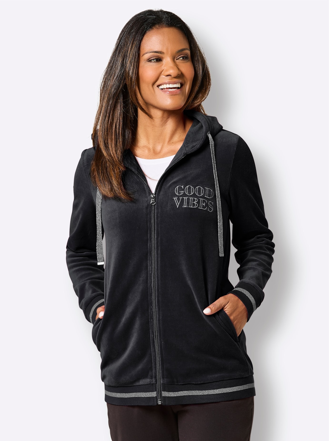 feel good Langjacke mit Kapuze