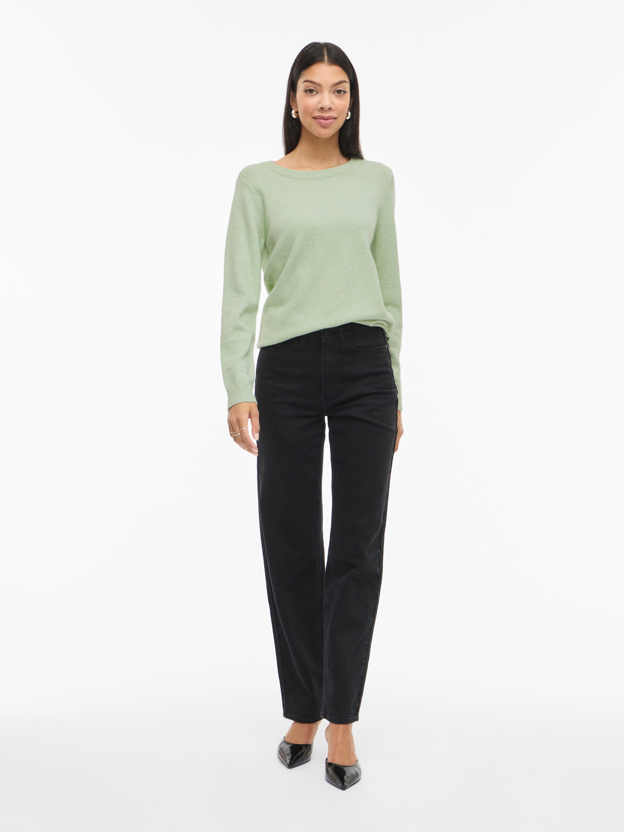 Vila Rundhalspullover »VIRIL O-NECK L/S  KNIT TOP - NOOS« Viskosemischung, regular fit