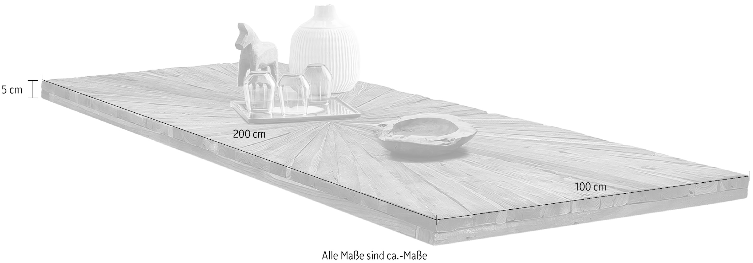 SIT Tischplatte, mit extravagantem Sonnendesign