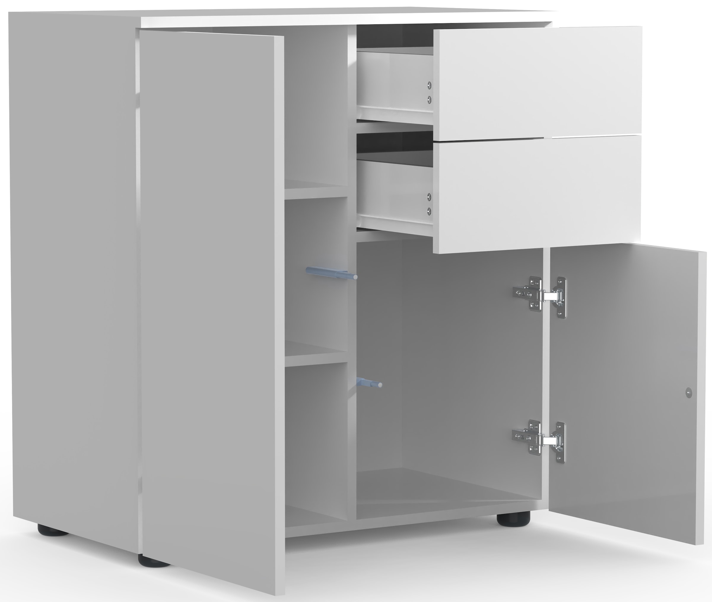 VCM Kommode »Holz Kommode Sideboard Anrichte Dalosa 4 Schublade« 1 Stk. tlg.