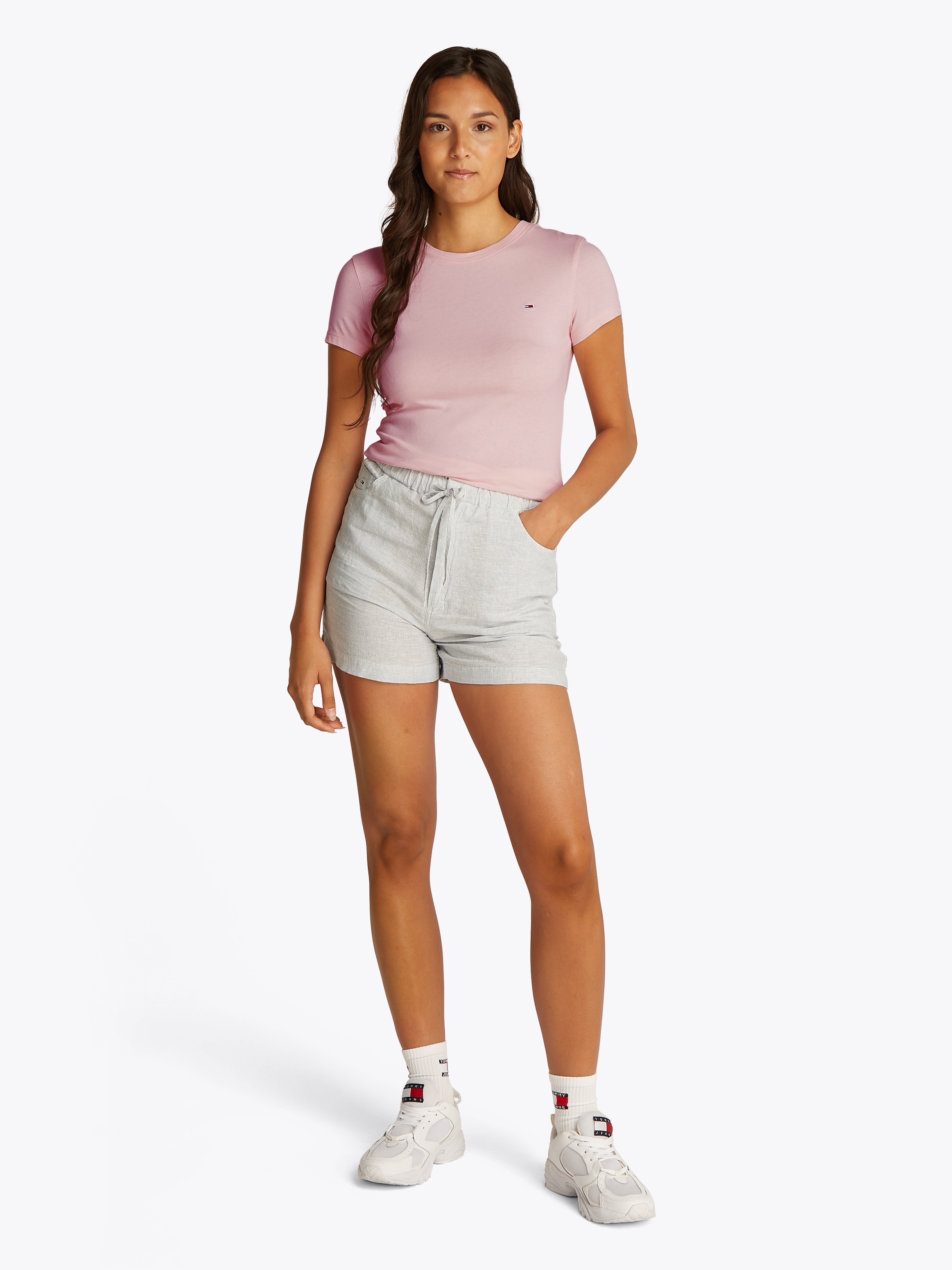 Tommy Jeans T-Shirt »TJW SLIM C-NECK TEE«, mit Logo-Stickerei