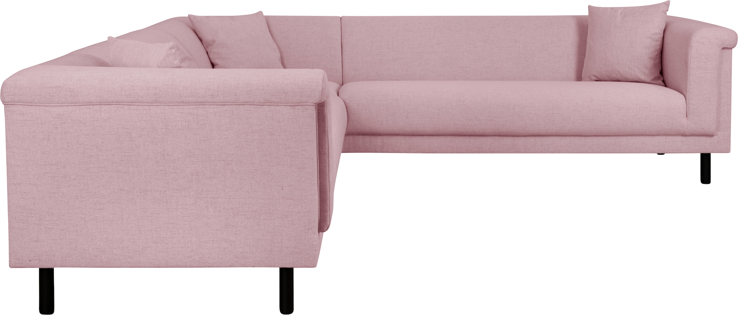 INOSIGN Ecksofa »AGNIA L-Form  B/T/H: 244/244/71 cm«, incl. Zierkissen, gleichschenklig, auch in Cord