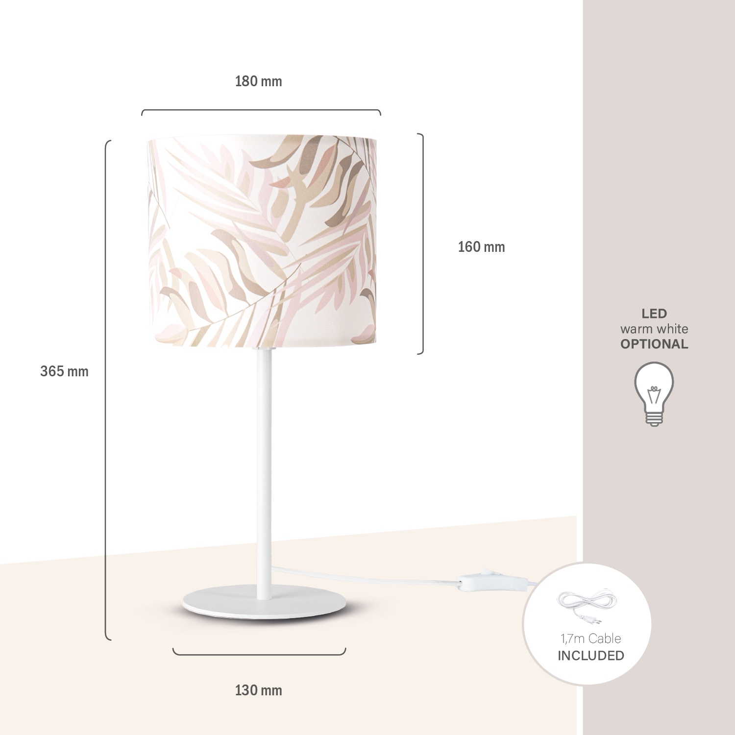 Paco Home Tischleuchte »Kuba 126« E14 Nacht  Nachtlicht Wohnzimmer Schreib Jungle Palme