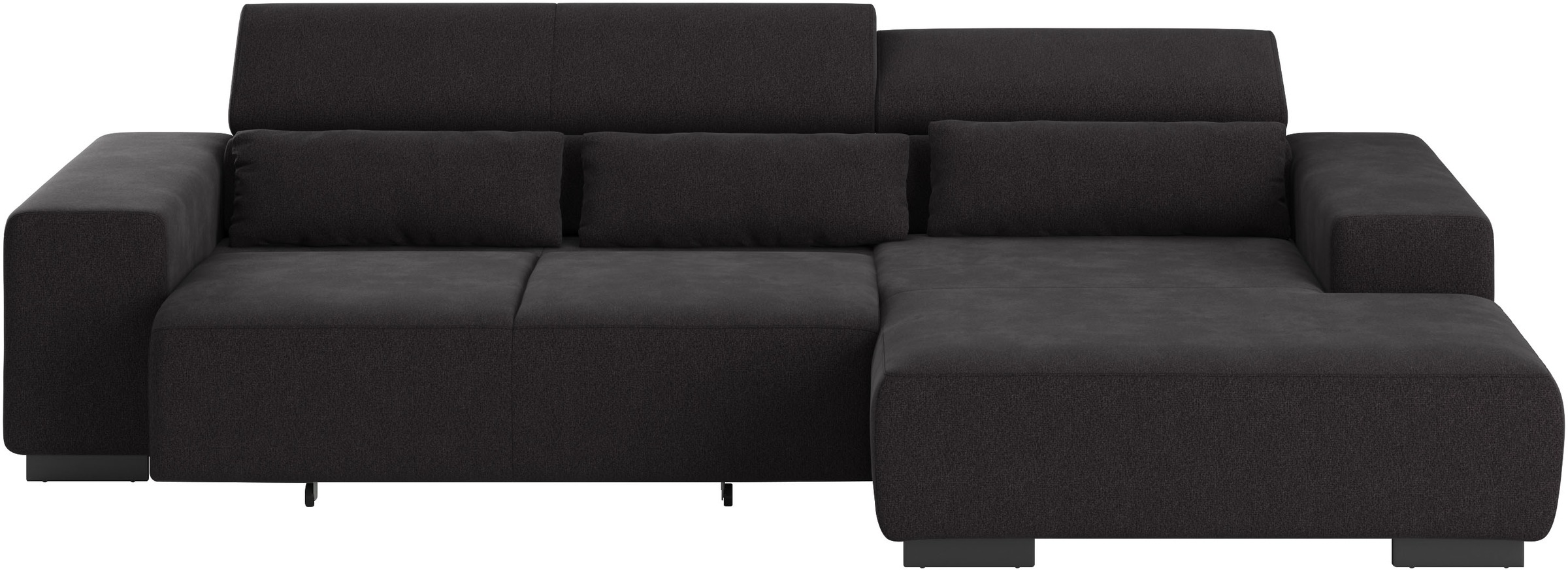 COTTA Ecksofa »Side L-Form, mit Kopfteilverstellung und Zierkissen«, optional motorische Sitztiefenverstellung