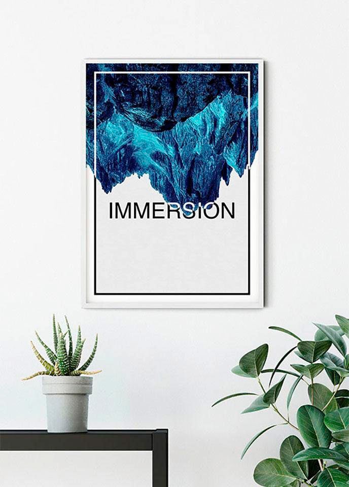 Komar Poster »Immersion Blue«, Abstrakt-Sprüche & Texte, (1 St.),  Kinderzimmer, Schlafzimmer, Wohnzimmer online kaufen | mit 3 Jahren XXL  Garantie