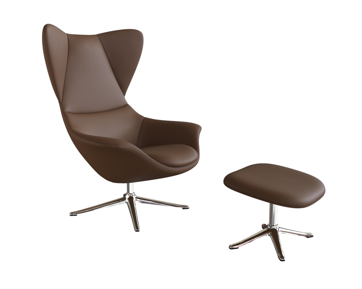 FLEXLUX Ohrensessel »Stilo Relaxsessel, TV-Sessel, OTTOs Choice«, Solitär, Stil-Ikone, drehbar, Fuß Aluminium