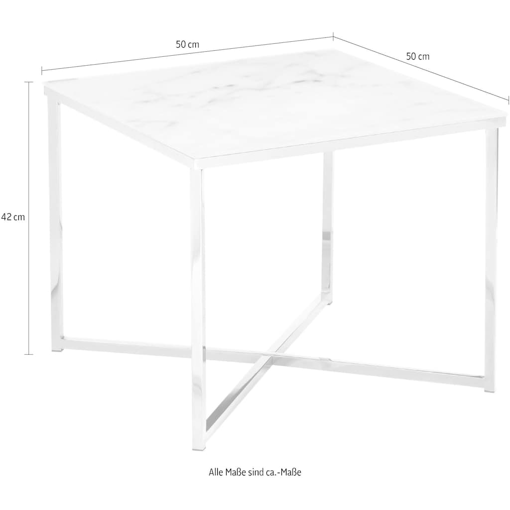 SalesFever Beistelltisch, Tischplatte in Marmoroptik