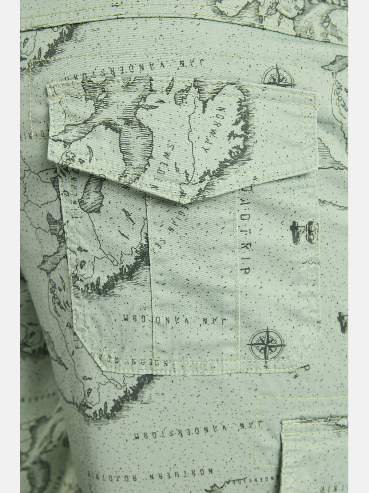 Jan Vanderstorm Cargobermudas »Cargobermuda GUBBEN«, (1 tlg.), mit Landkarten-Print