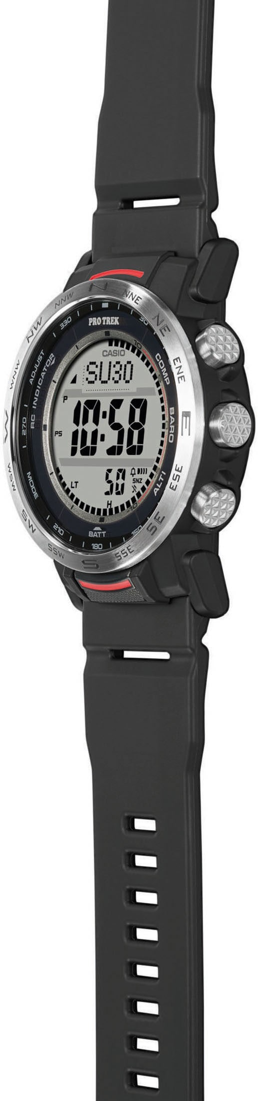 CASIO PRO TREK Funkchronograph, Quarzuhr, Armbanduhr, Herrenuhr, Funk, Solar, Stoppfunktion, Weltzeit