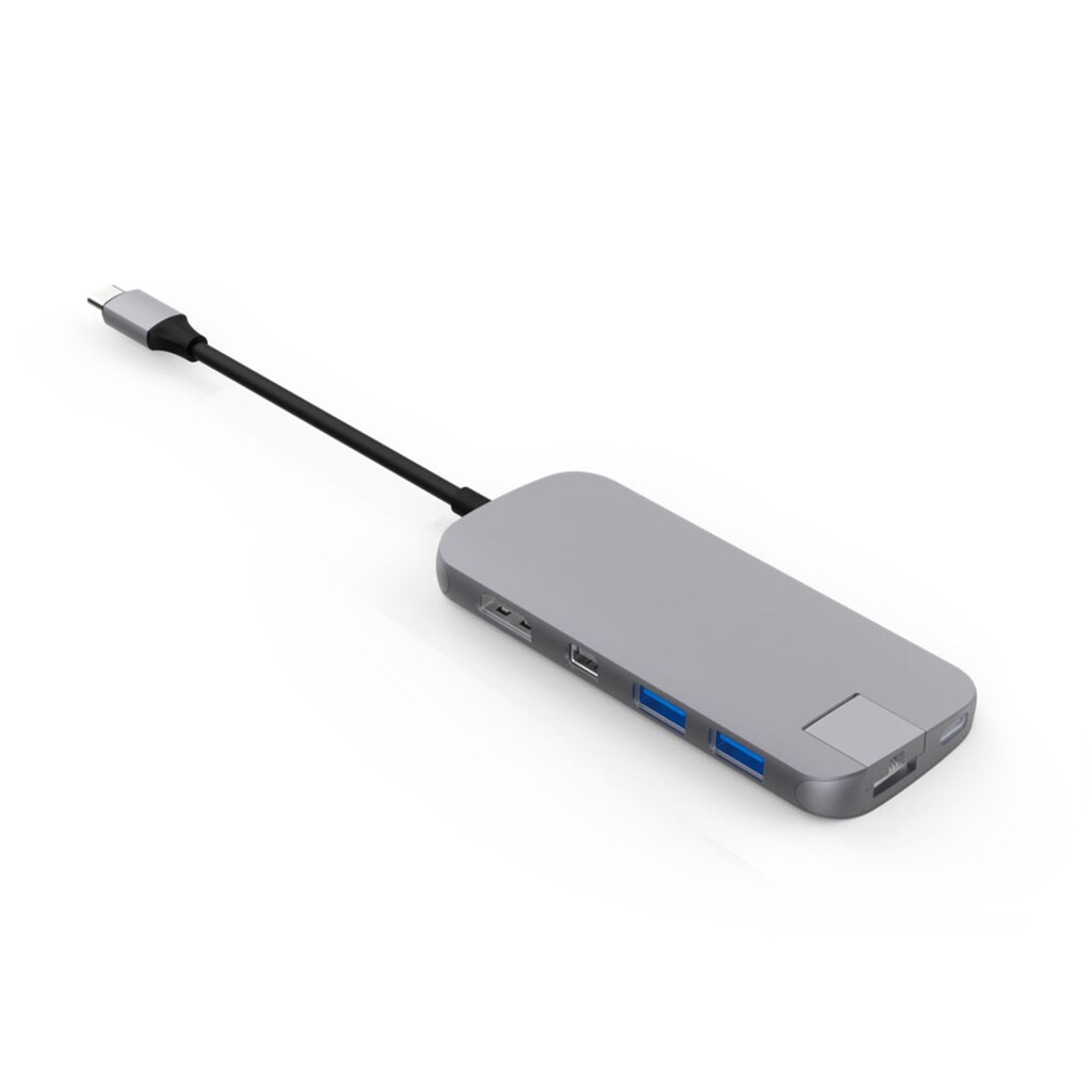 Hyper Notebook-Adapter »HyperDrive Slim 8-in-1 USB-C Hub«, USB-C zu HDMI-Mini DisplayPort-USB Typ A-USB-C-RJ-45 (Ethernet)