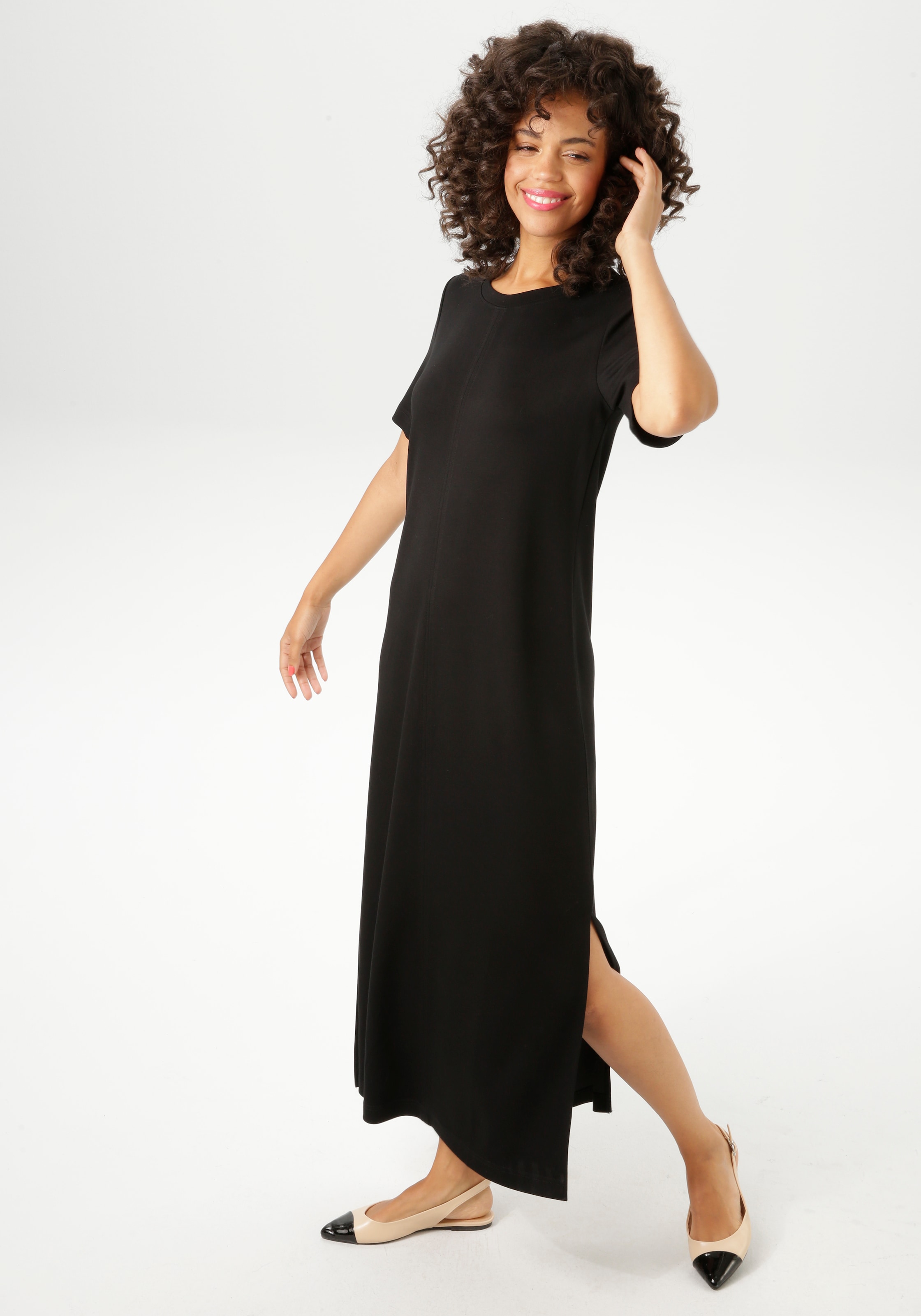 Aniston CASUAL Maxikleid, mit Seitenschlitzen