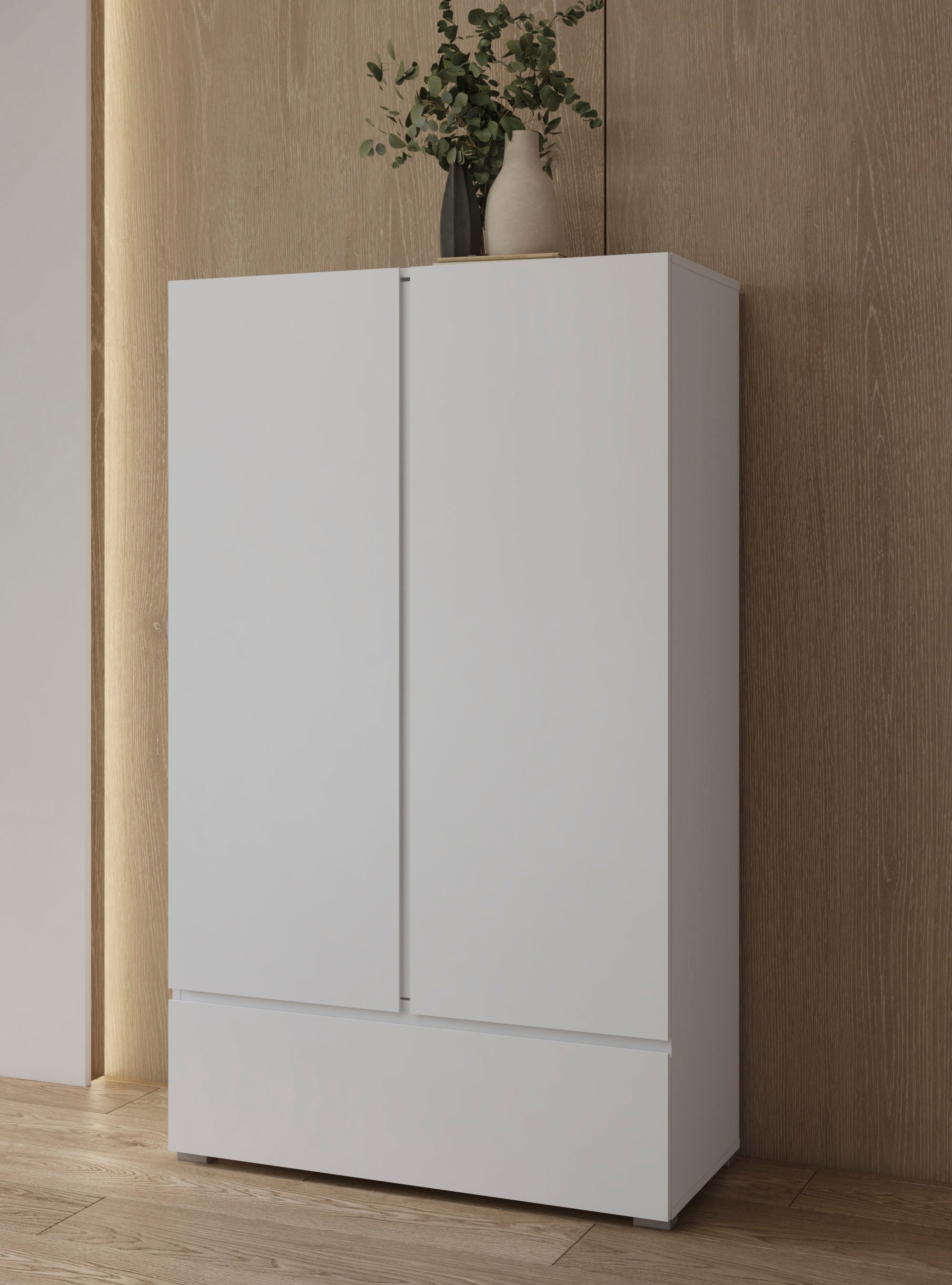 OTTO home Mehrzweckschrank »Metric,Breite 89 cm, Highboard, Universalschrank, Garderobe« Waescheschrank mit viel Stauraum, Einlegeböden verstellbar