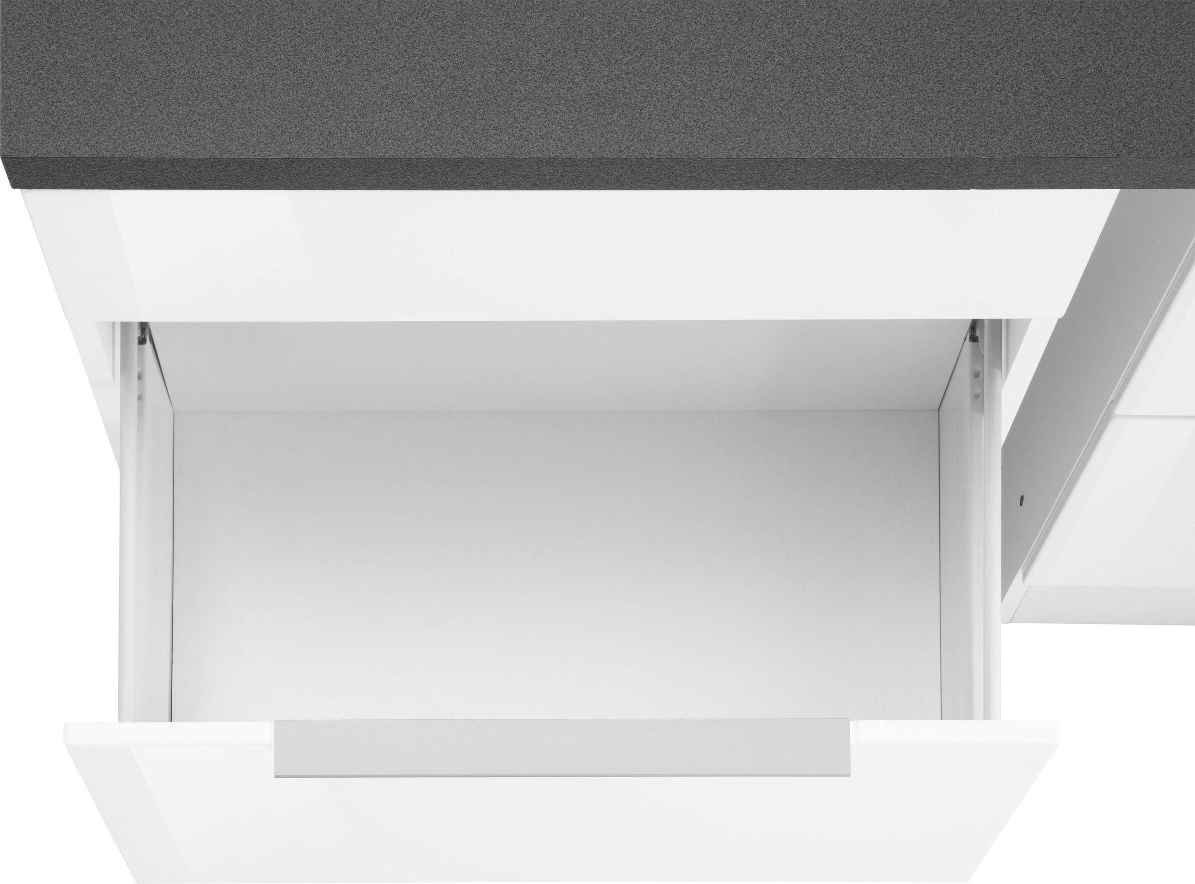KOCHSTATION Küchenzeile »KS-Brindisi Breite 330 cm«, wahlweise mit E-Geräten und Induktion, mit MDF-Fronten und Regal