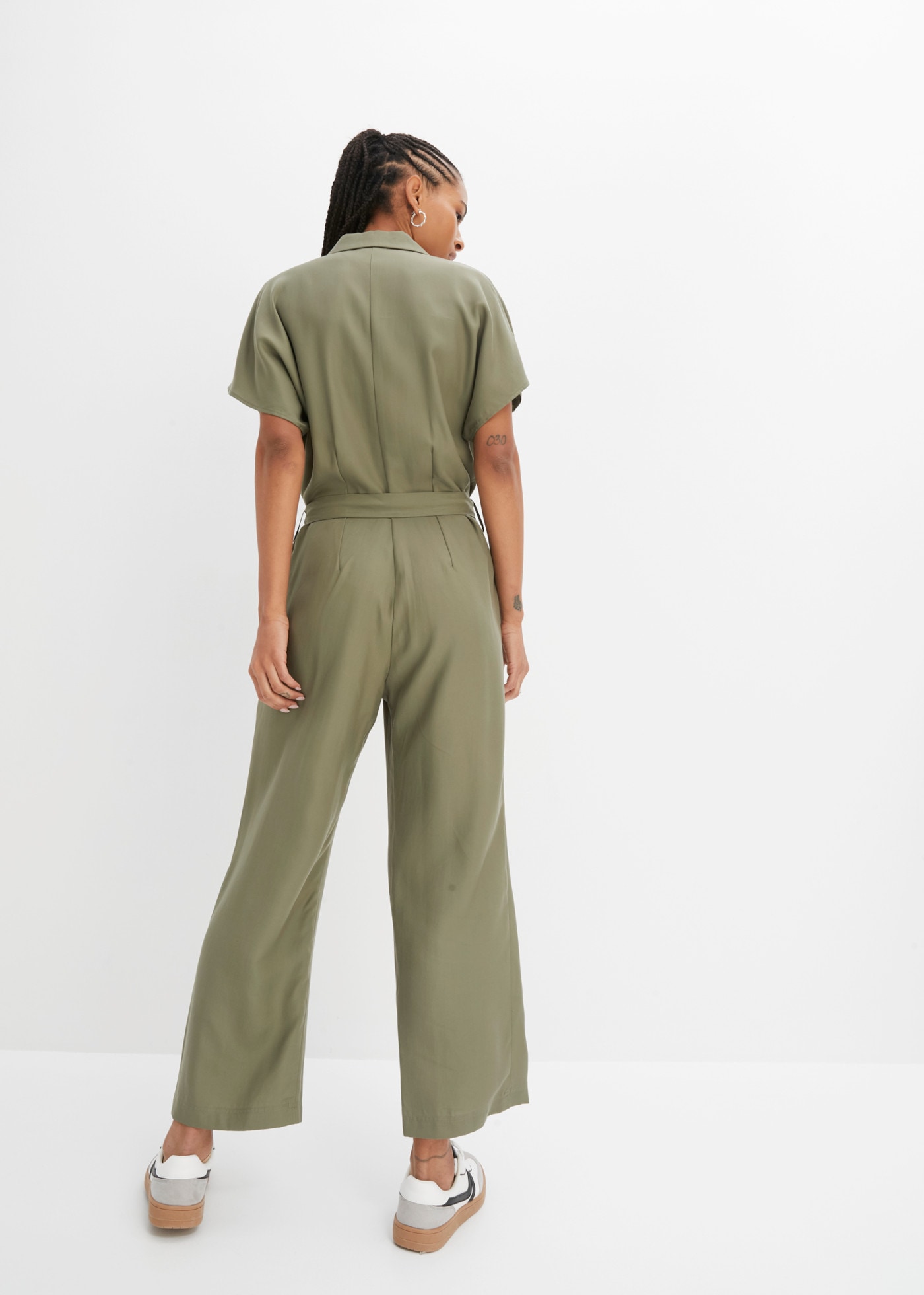 bonprix Jumpsuit aus Lyocell, mit Hemdblusenkragen