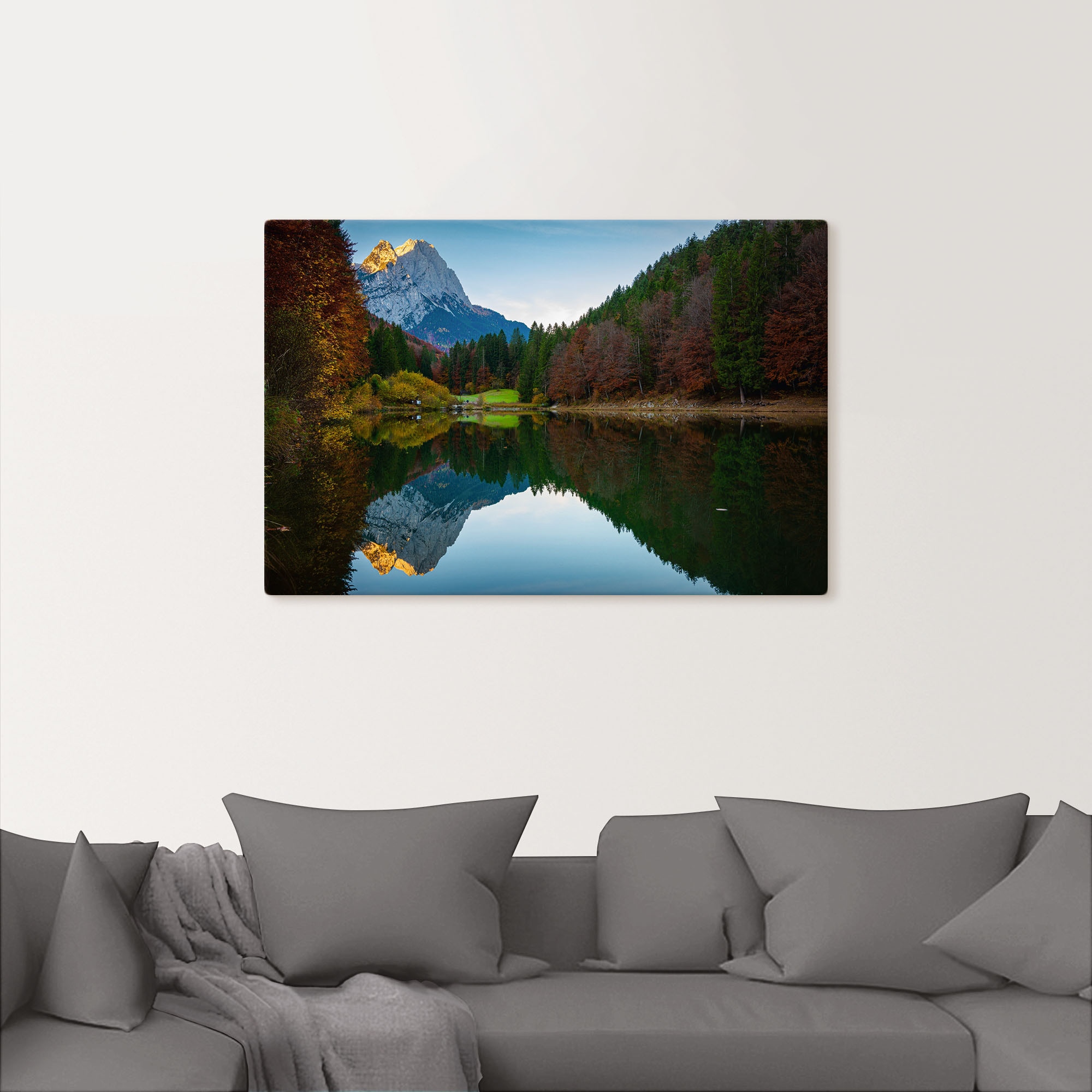 Artland Wandbild »Herbst am Rießersee«, Berge & Alpenbilder, (1 St.), als Alubild, Outdoorbild, Leinwandbild in verschied. Größen